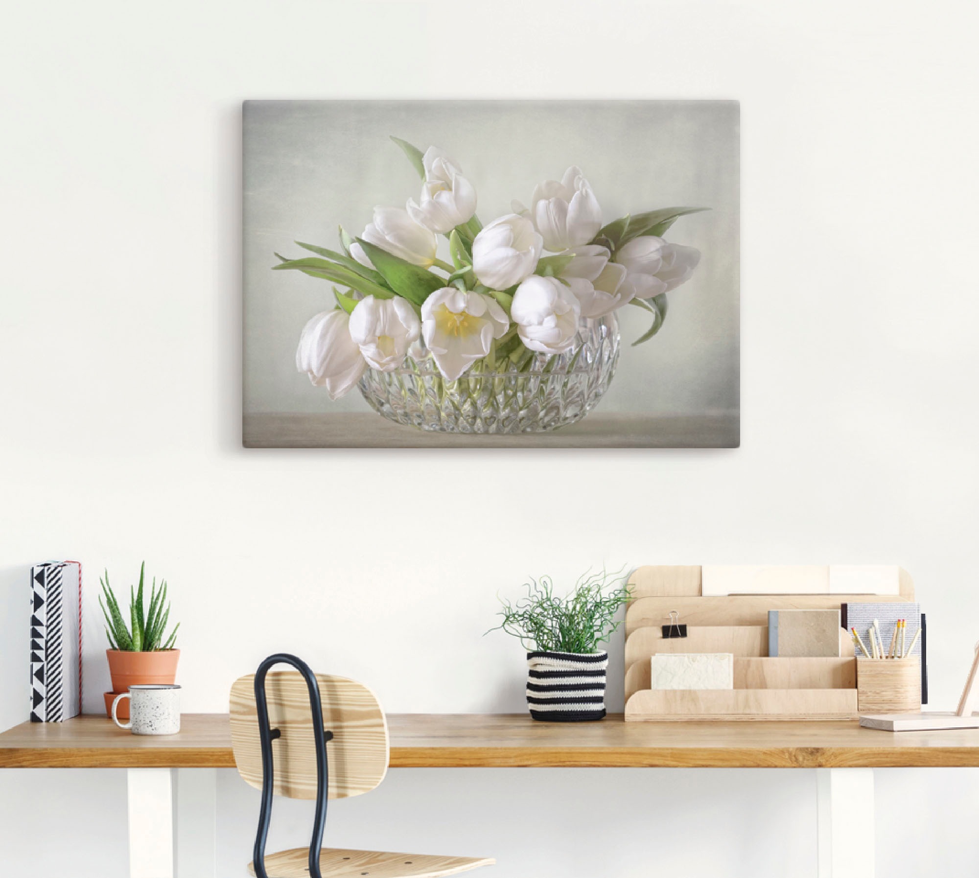 Artland Wandbild »Weiße Tulpen«, Blumen, (1 St.), als Leinwandbild, Poster, Wandaufkleber in verschied. Größen