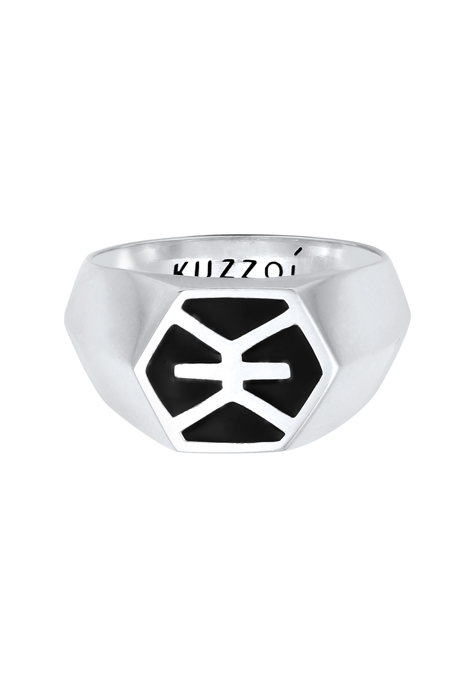 Kuzzoi Siegelring »Ring Herren Siegelring Emaille Stilvoll 925 Silber«