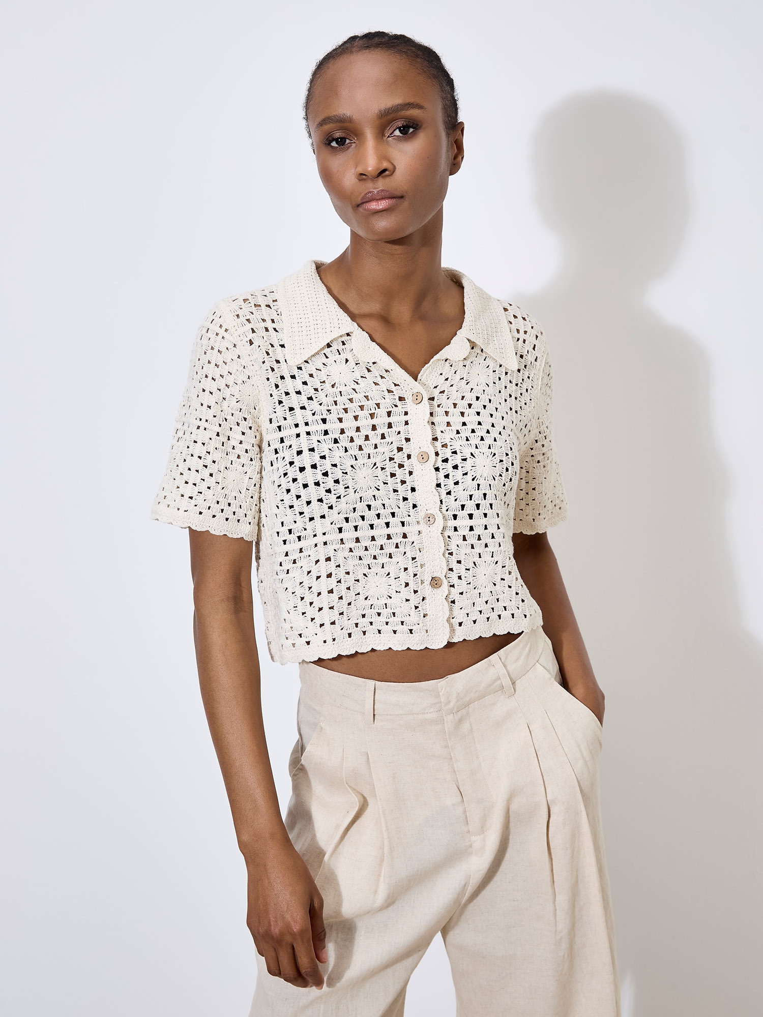 Apricot Cardigan »mit Häkelverzierungen« mit Häkelverzierungen