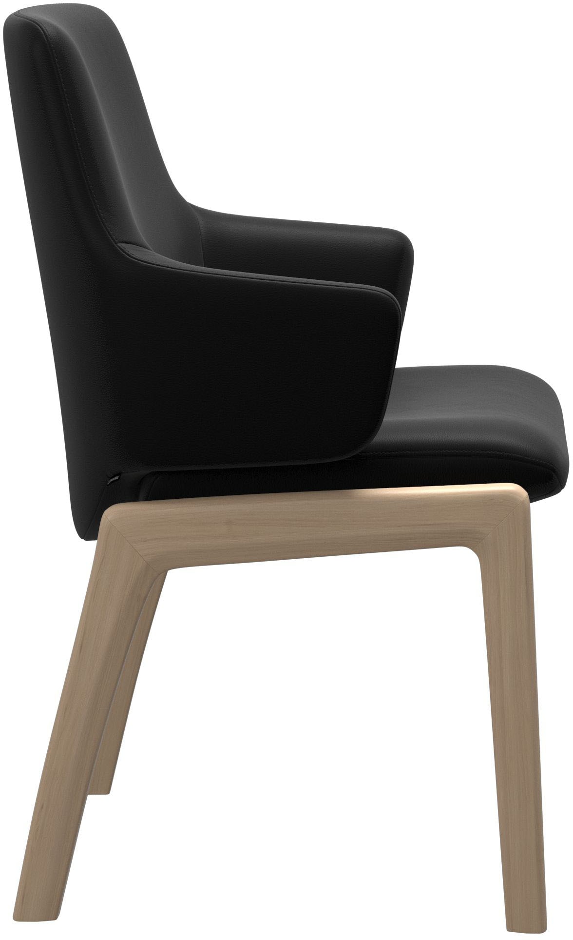 Stressless® Polsterstuhl »Laurel«, Leder BATICK, Low Back mit Armlehne, Größe L, abgerundete Beine in Eiche gekalkt