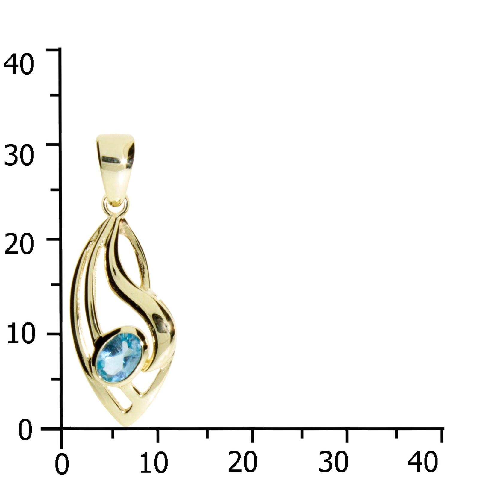 OSTSEE-SCHMUCK Kettenanhänger »- Irmi - Gold 333/000 - Blautopas«