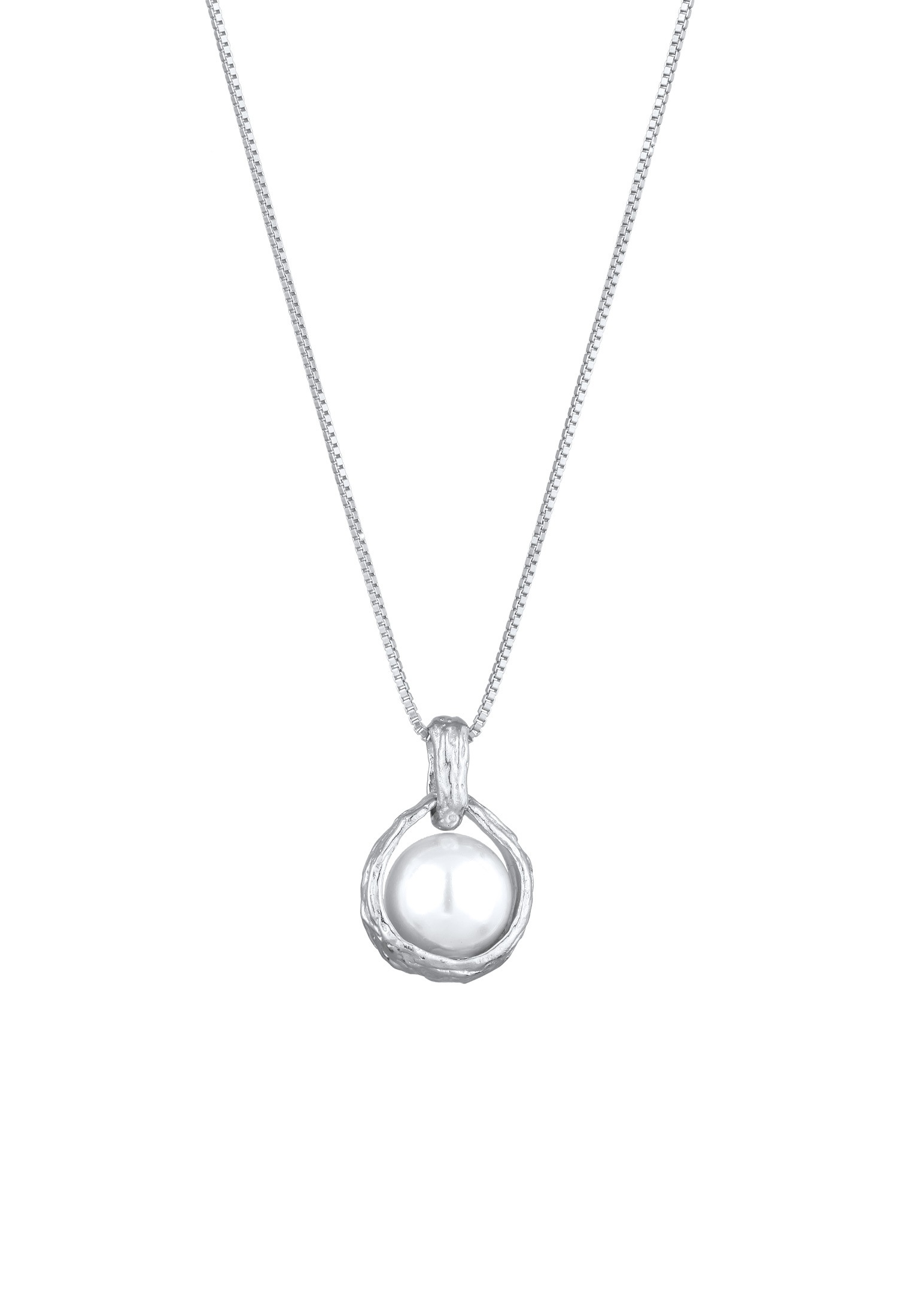 Elli Premium Kette mit Anhänger »Halskette Anhänger Muschelkernperle Vintage Style 925 Sterling Silber«