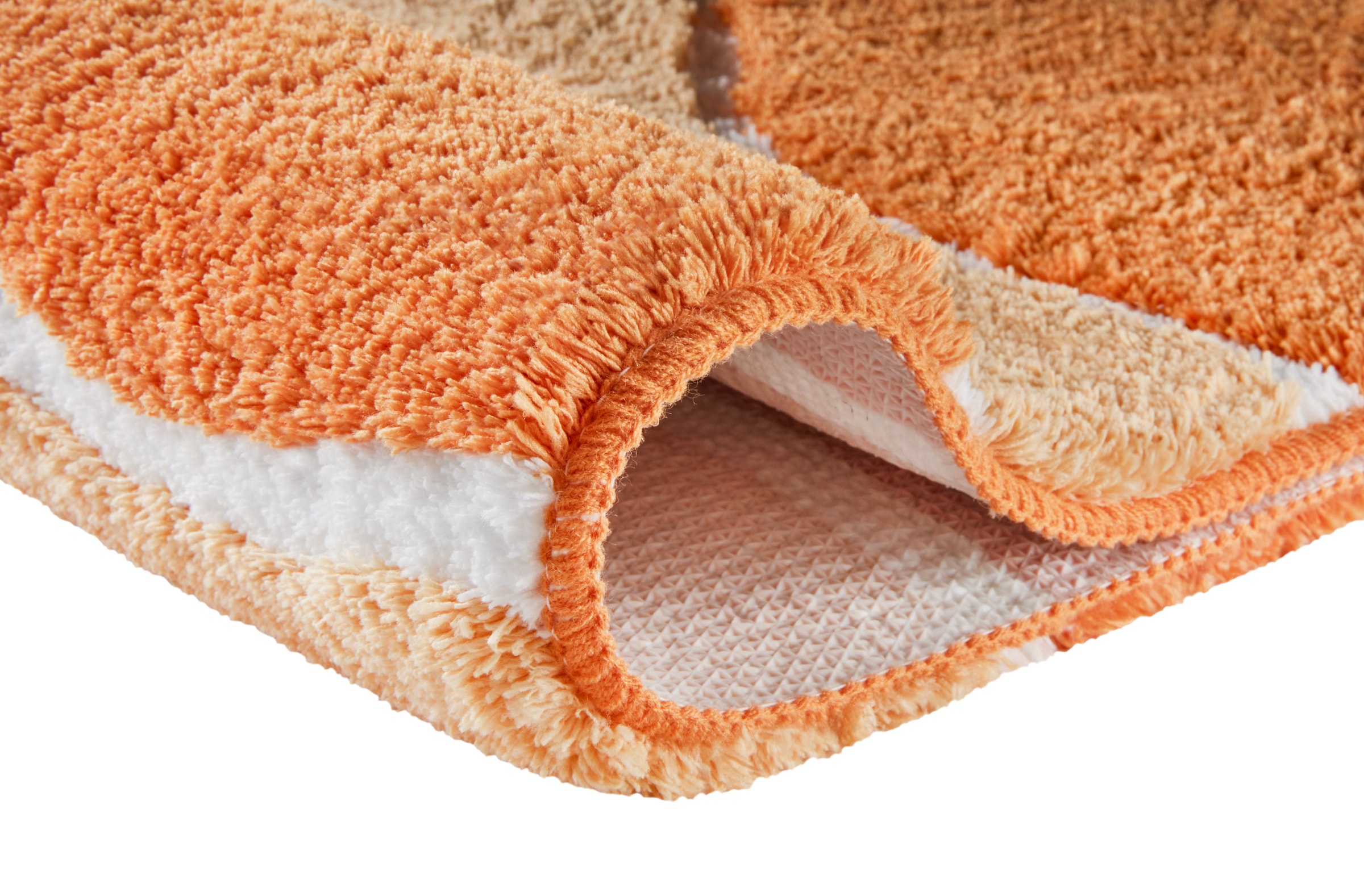 MEUSCH Badematte »Lara« Höhe 20 mm rutschhemmend beschichtet fußbodenheizungsgeeignet Wellen-Design mit flauschigen weißen Akzenten
