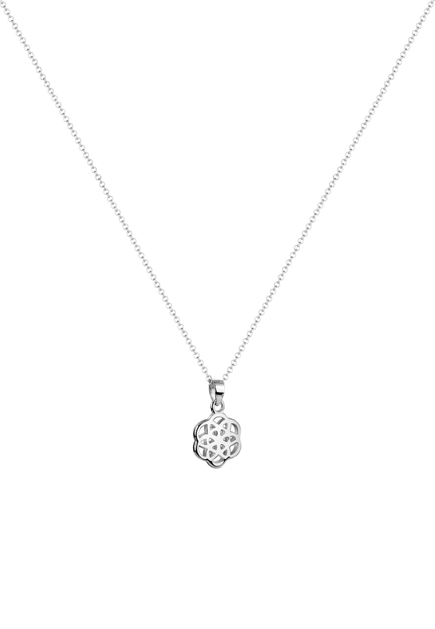 Nenalina Kette mit Anhänger »Halskette Lebensblume Anhänger Ornament 925 Silber«