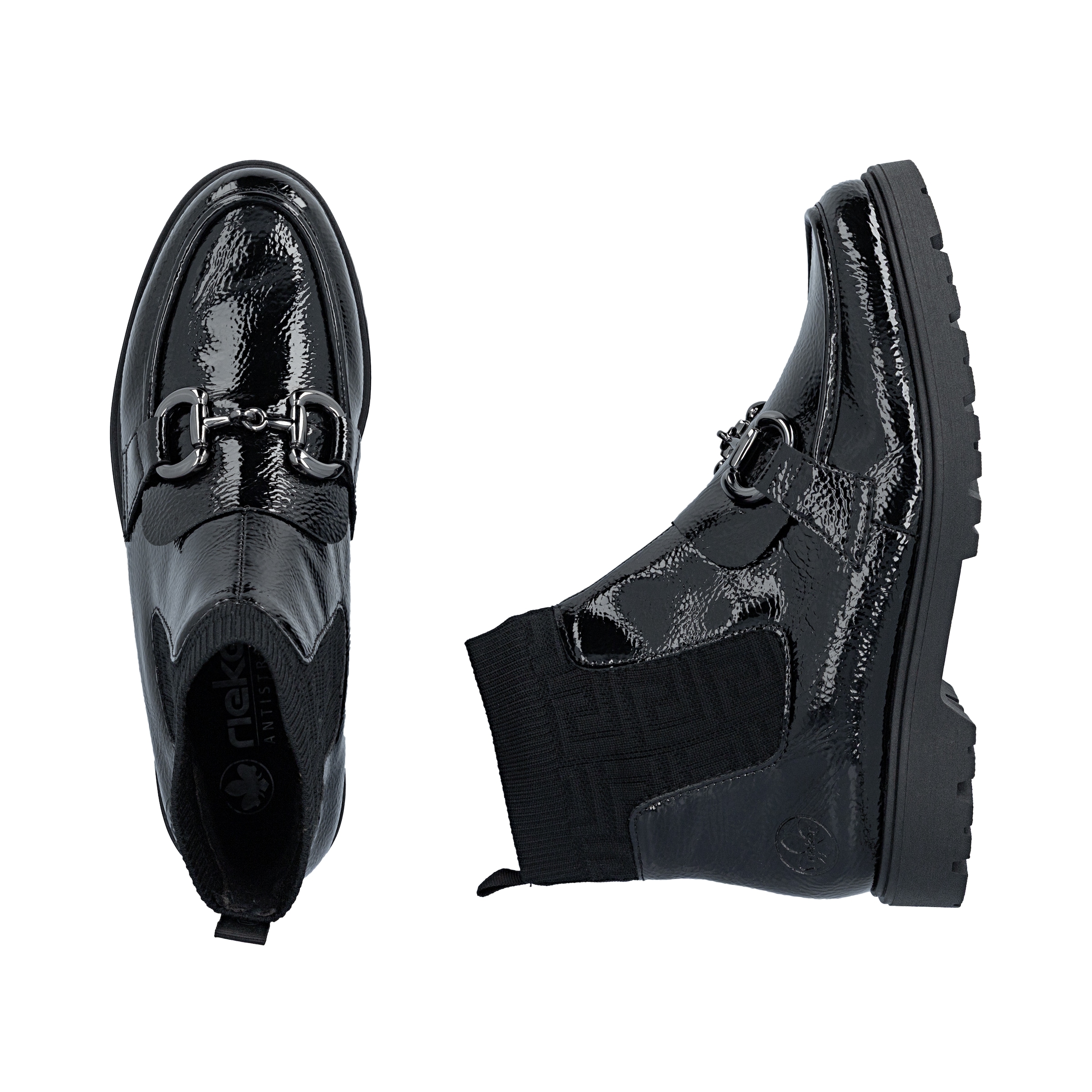 Rieker Chelseaboots  Schlupfboots, Stiefelette mit Elastik-Einsatz und Zierspange