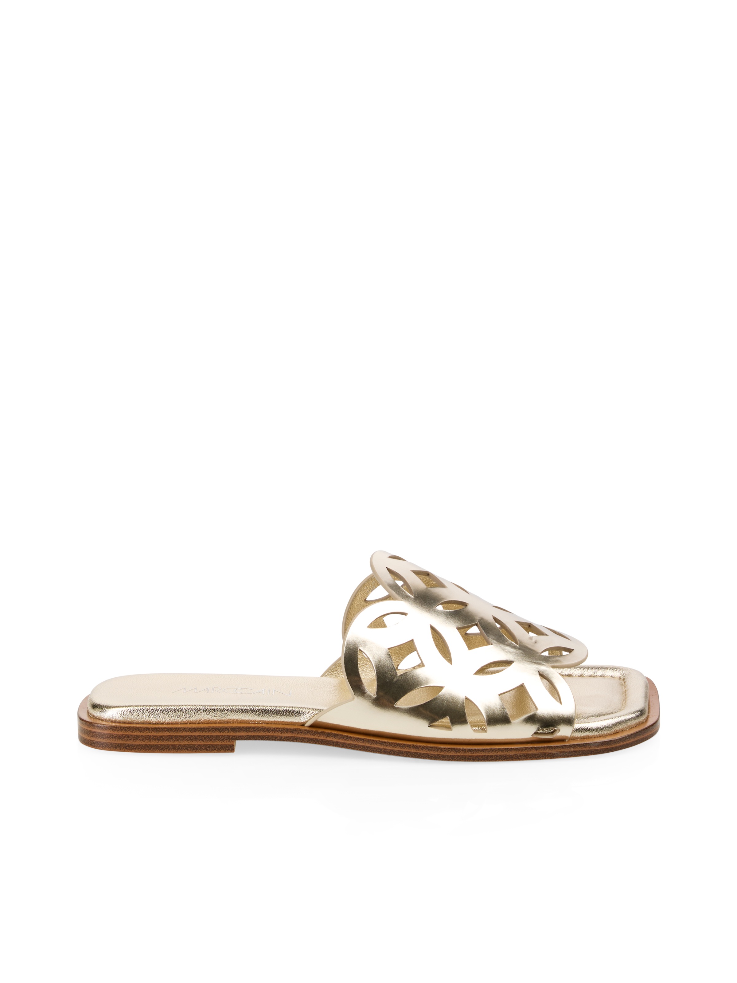 Marc Cain Pantolette »"Boho Hike"«, Slides, Sandale im Metallic Look