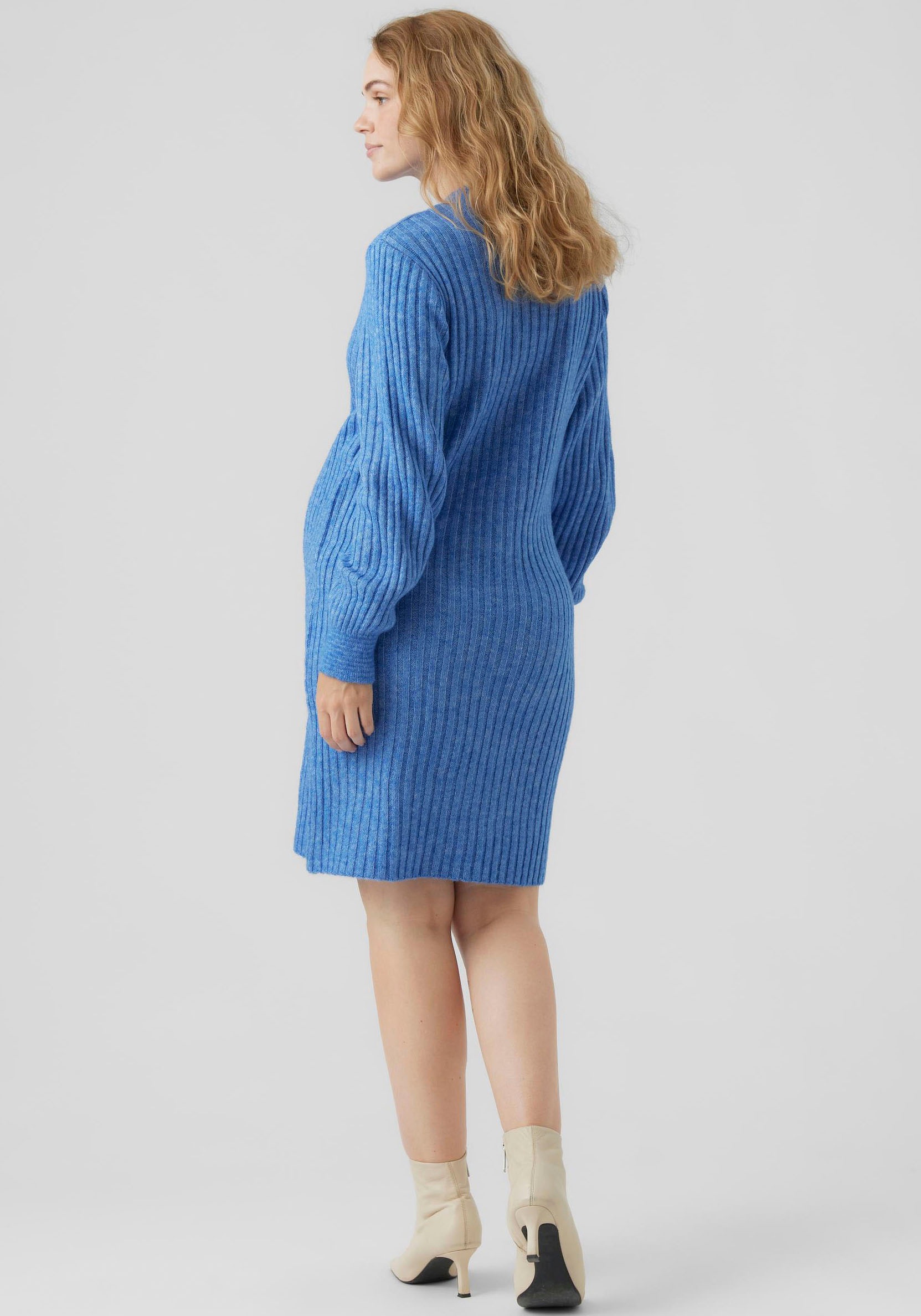 Mamalicious Umstandskleid »MLNANCY L/S KNIT ABK DRESS BF.«, (mit Bindegürtel)