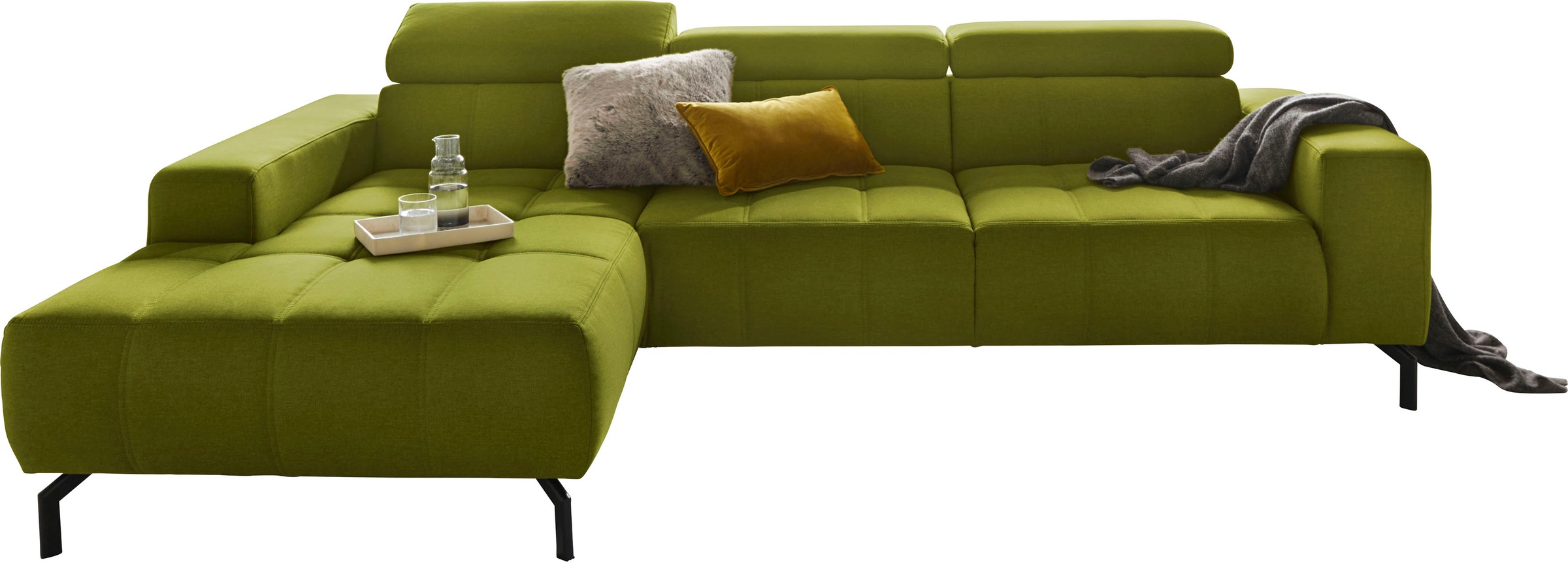 DOMO collection Ecksofa »Cunelli«, wahlweise inklusive 6-fach verstellbarer... kaufen