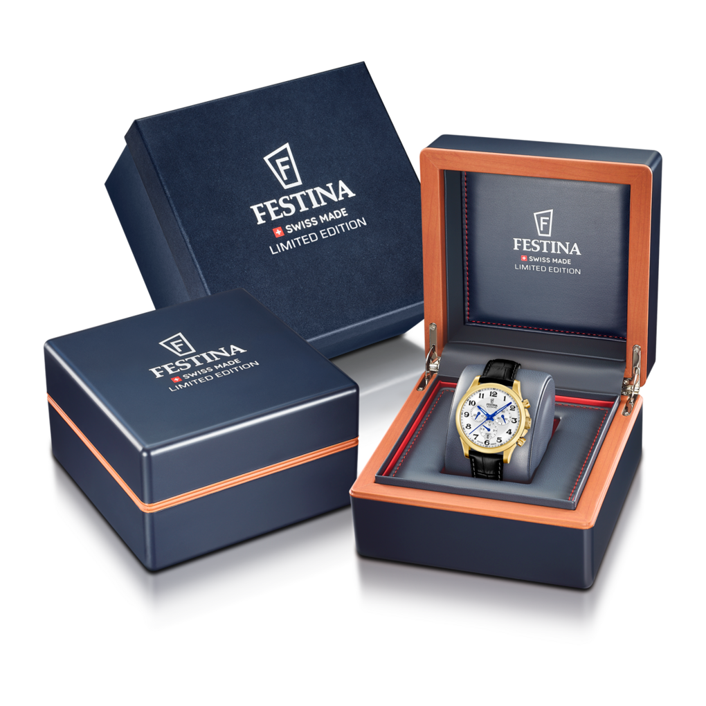 Festina Chronograph »Limited Edition« Quarzuhr, Armbanduhr, Herrenuhr, Swiss Made, Lederarmband, analog, Tag