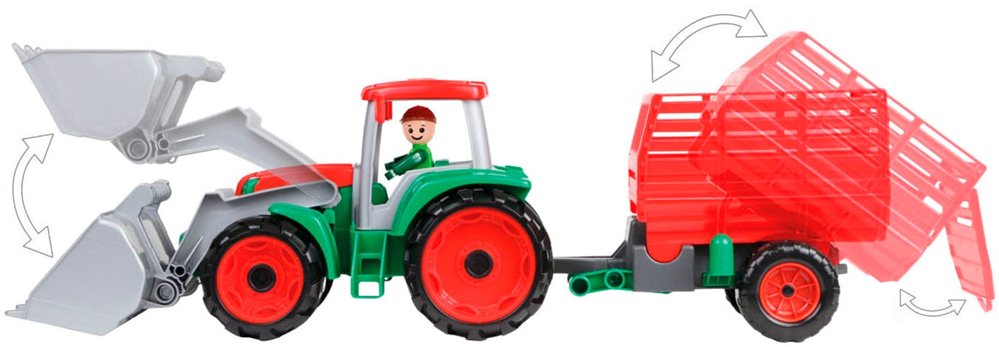 Lena® Spielzeug-Traktor »Truxx Traktor« mit Heuanhänger; inkl. Spielfigur; Made in Europe
