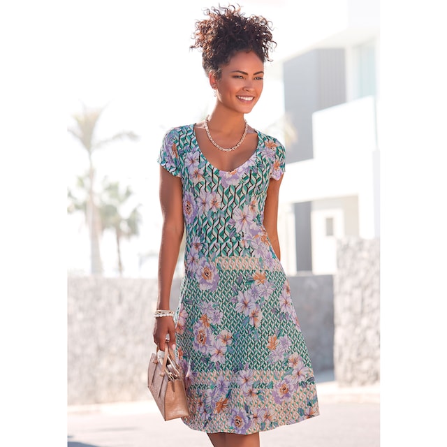 LASCANA Sommerkleid, mit V-Ausschnitt kaufen im OTTO Online Shop