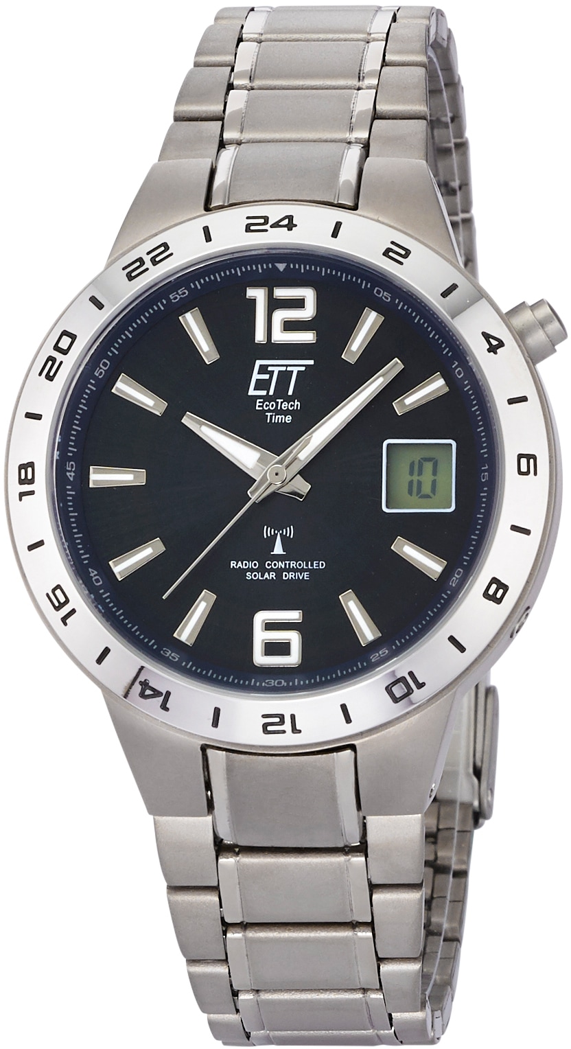 Funkuhr »Basic Titan, EGT-11411-41M«, Armbanduhr, Herrenuhr, Datum, Solar