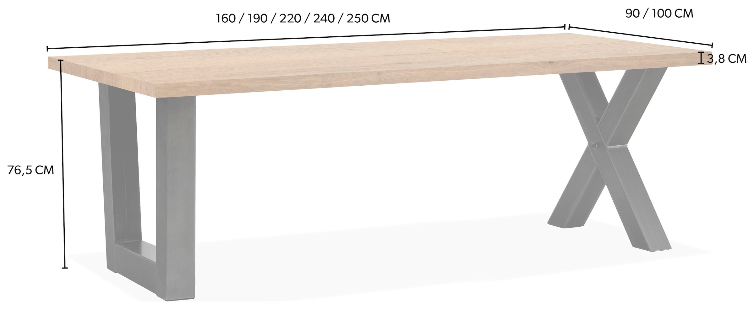 OMG Design Esstisch »Formula« 1 Stk. tlg. Hochwertige Melamin-Tischplatte mit Metallgestell