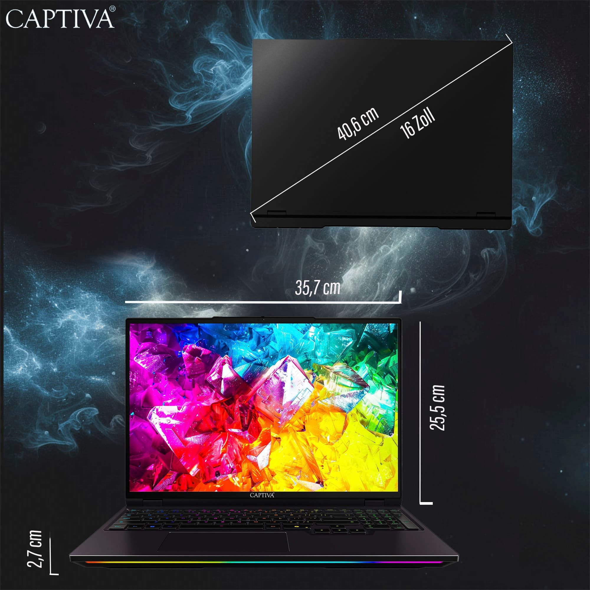 CAPTIVA Gaming-Notebook »Ultimate Gaming R10-1299GE« 40,6 cm / 16 ″ Intel GeForce® RTX 5090 500 GB SSD