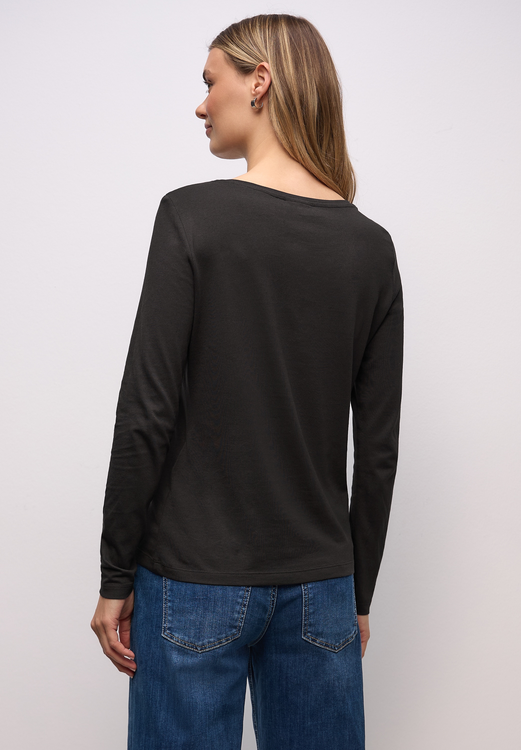 STREET ONE Rundhalsshirt unifarben