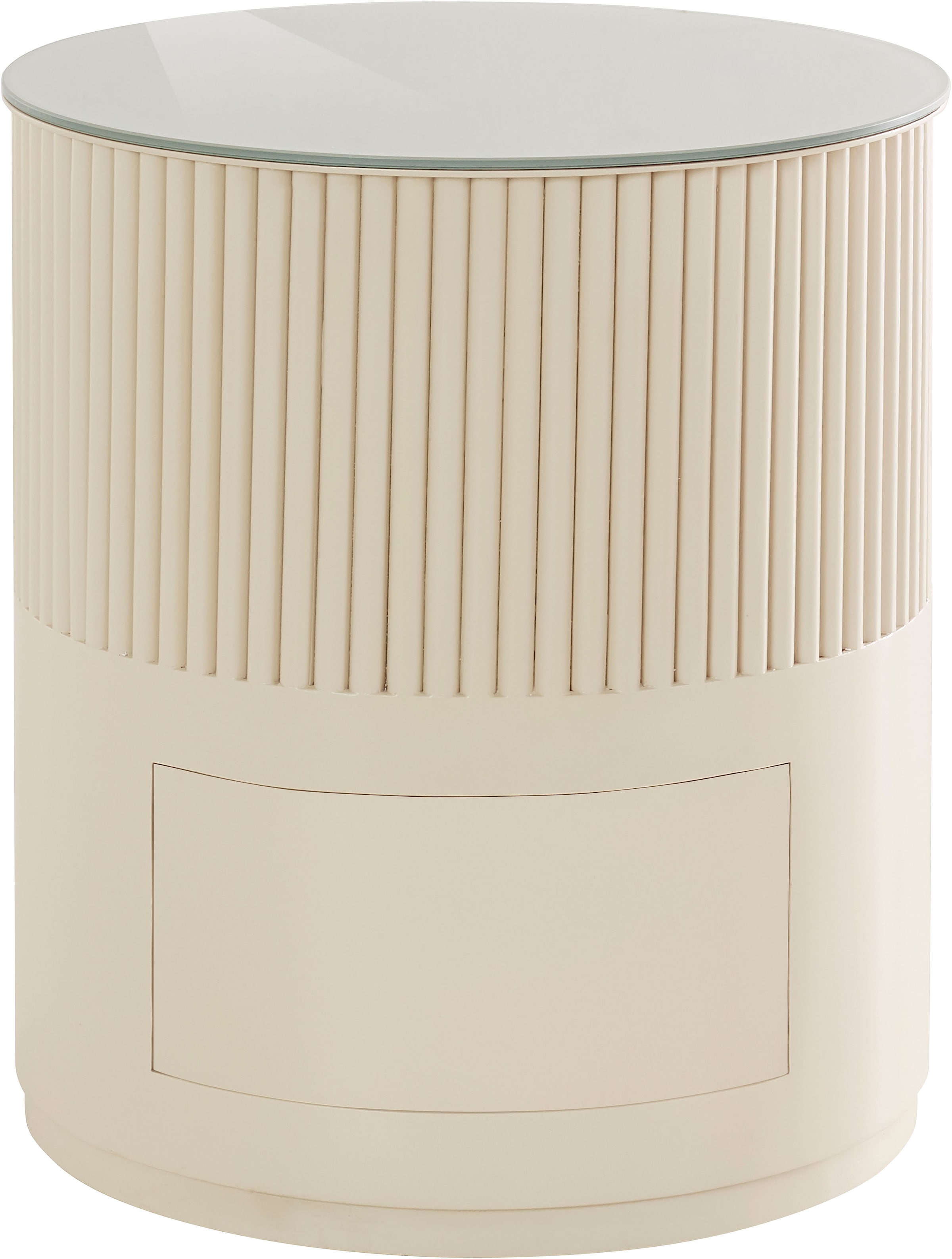 LeGer Home by Lena Gercke Beistelltisch »Novalee«, 1 Schublade, Stauraum, Lamellen-Optik