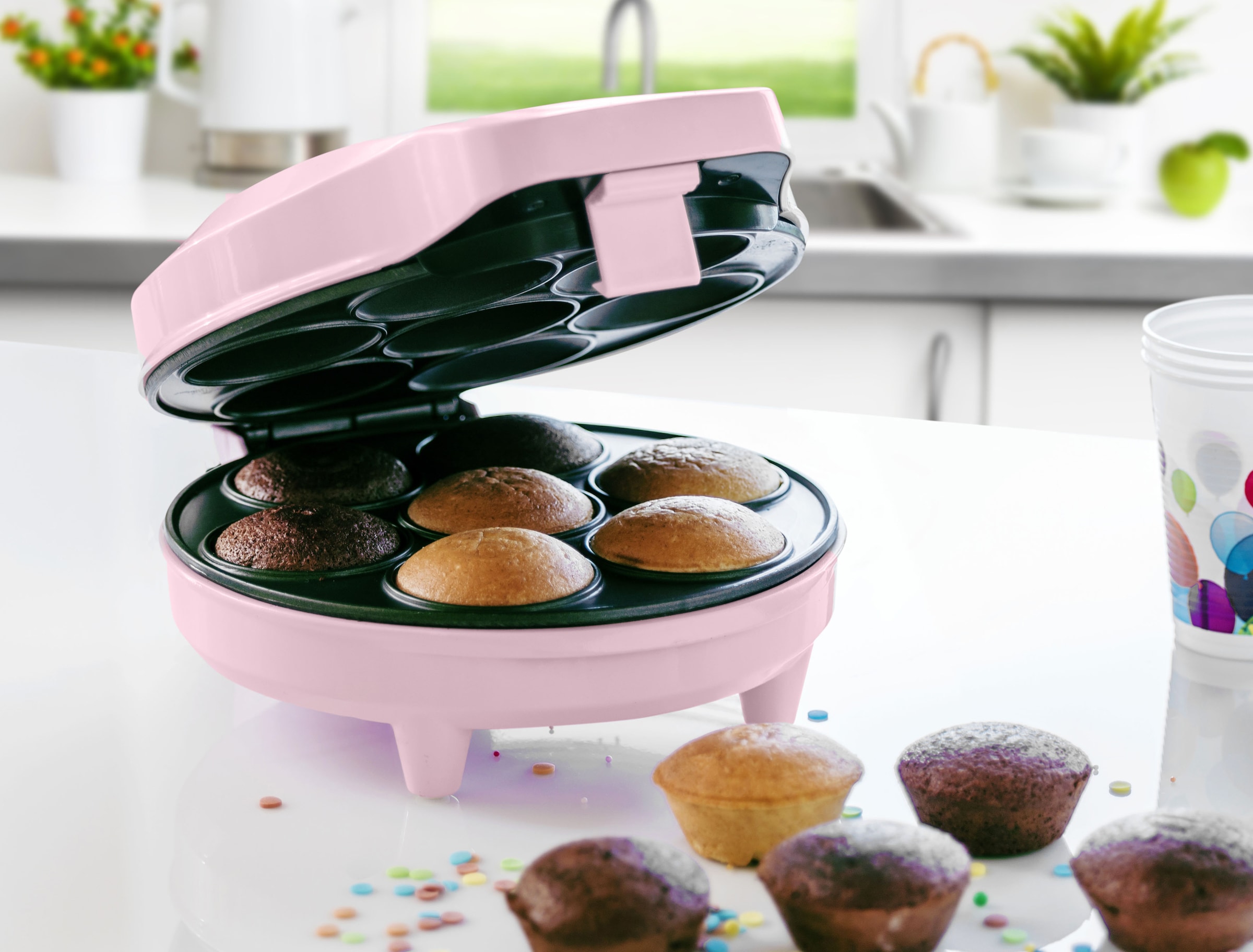 bestron Cupcake-Maker Design, OTTO bestellen bei Rosa im Antihaftbeschichtung, Retro Sweet jetzt »ACC217P 700 W, Dreams«