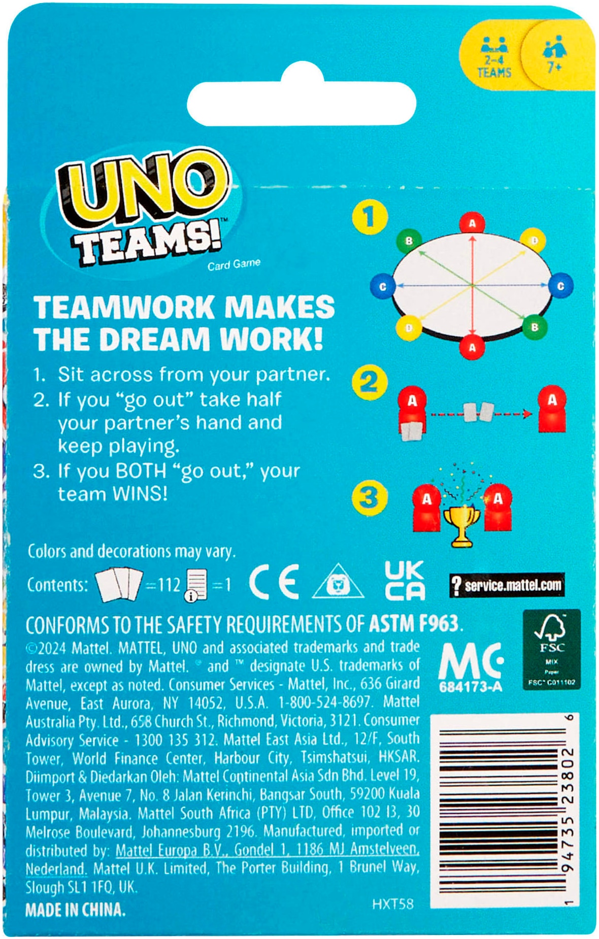 Mattel games Spiel »UNO Teams«