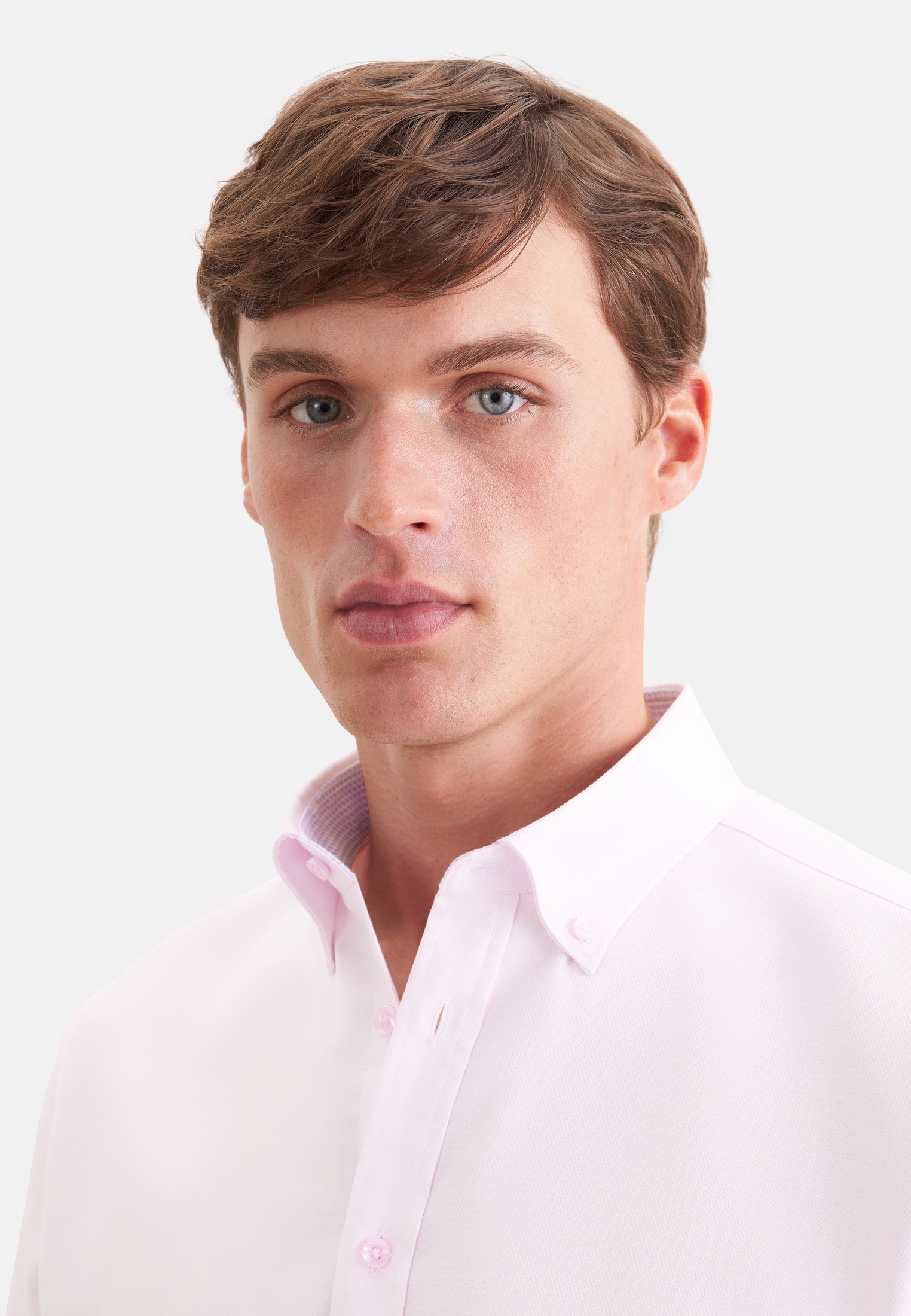 seidensticker Businesshemd »Schwarze Rose« Shaped 1/2 Button-Down-Kragen Struktur