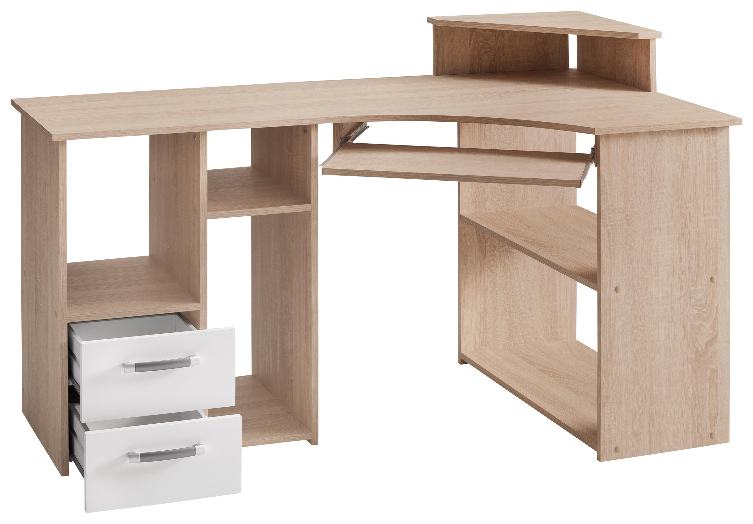 137 Möbelfabrik Schreibtisch mit »Sam«, VOGL Tastaturauszug und Towerfach im OTTO Online Shop Breite cm,