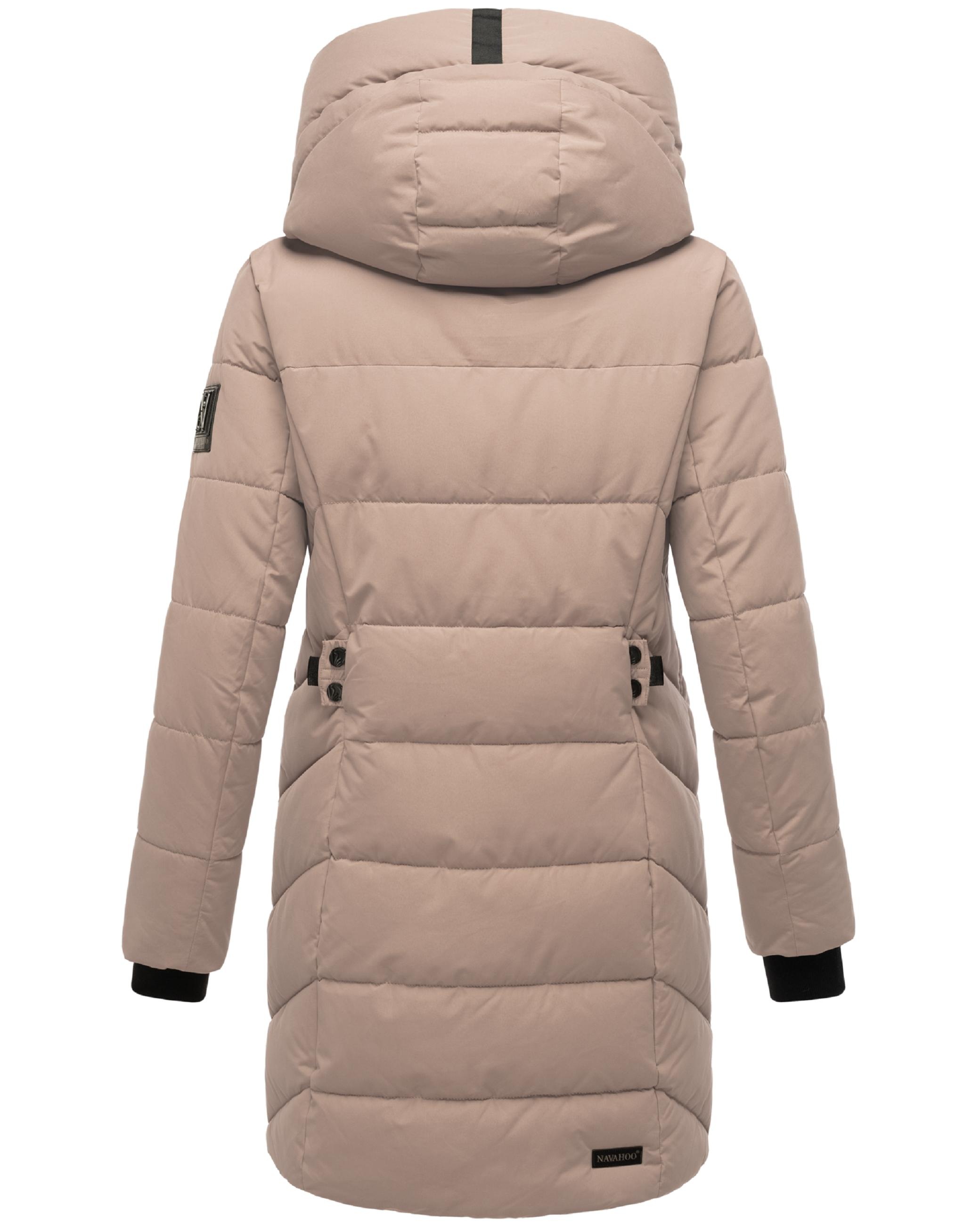 Navahoo Steppmantel »Steppmantel Knutschilein«, Stylischer Damenmantel mit abnehmbarem Fleece-Kragen