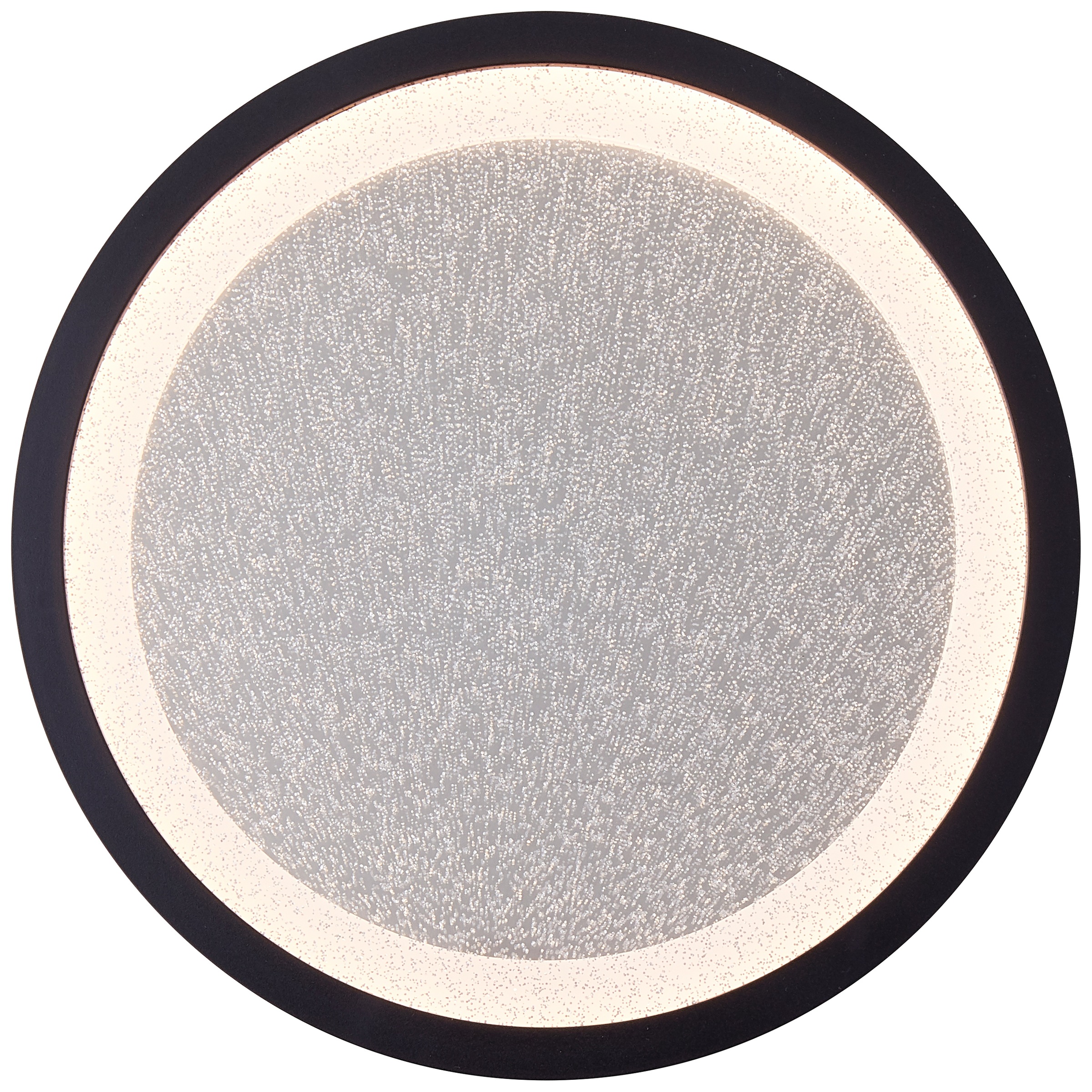 Brilliant LED Deckenleuchte »Mosako« 1 Stk. Warmweiß LED Panel, Glitzereffekt, D 25 cm, 2300 lm, 3000 K, schwarz/weiß