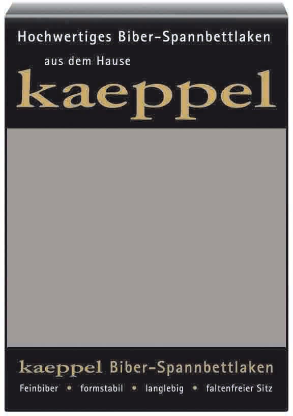 Kaeppel Spannbettlaken »Spannbettlaken Biber« 100% Baumwolle in grau, Größe 90-100x200 30