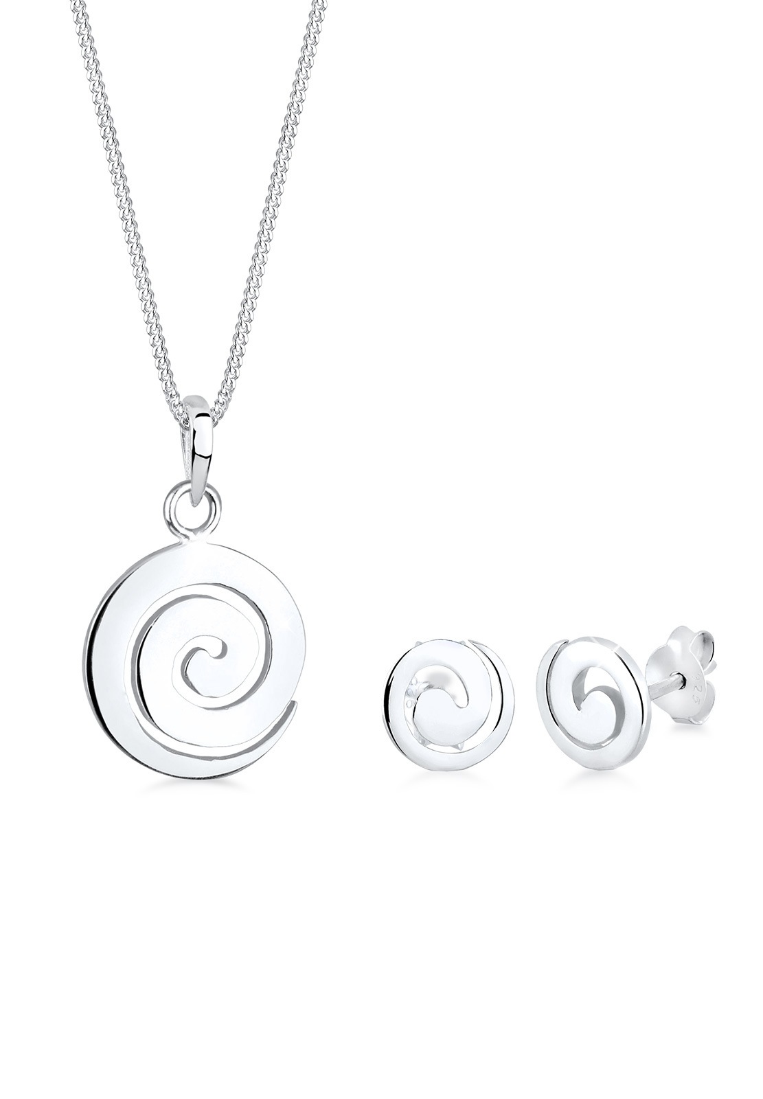 Elli Ohrring und Ketten Set »Schmuckset Spirale 925 Sterling Silber« ()