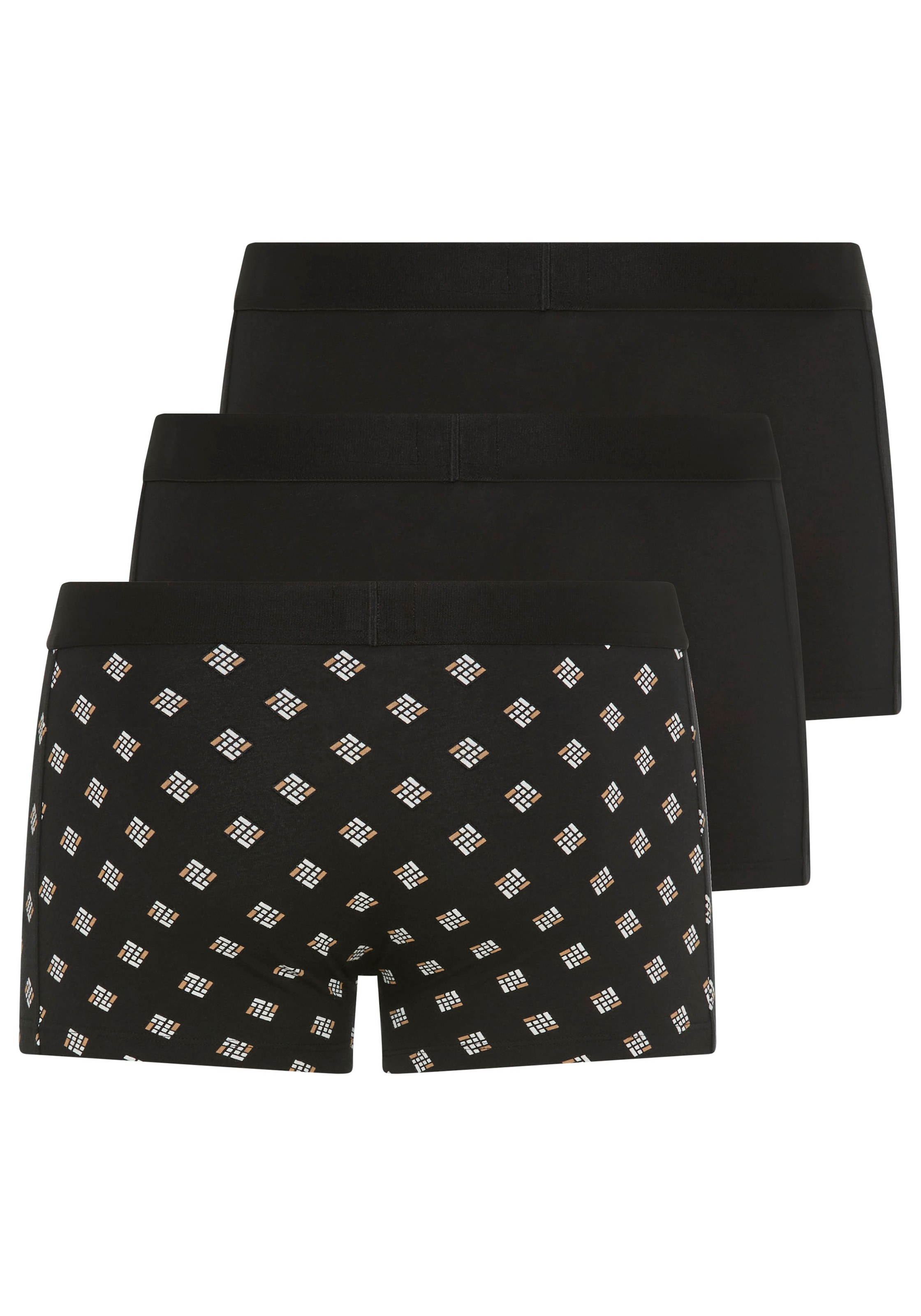 BOSS Trunk »Trunk 3P BOSS ONE«, (3 St.), mittlere Bundhöhe, 1x gemustert, 2x unifarben