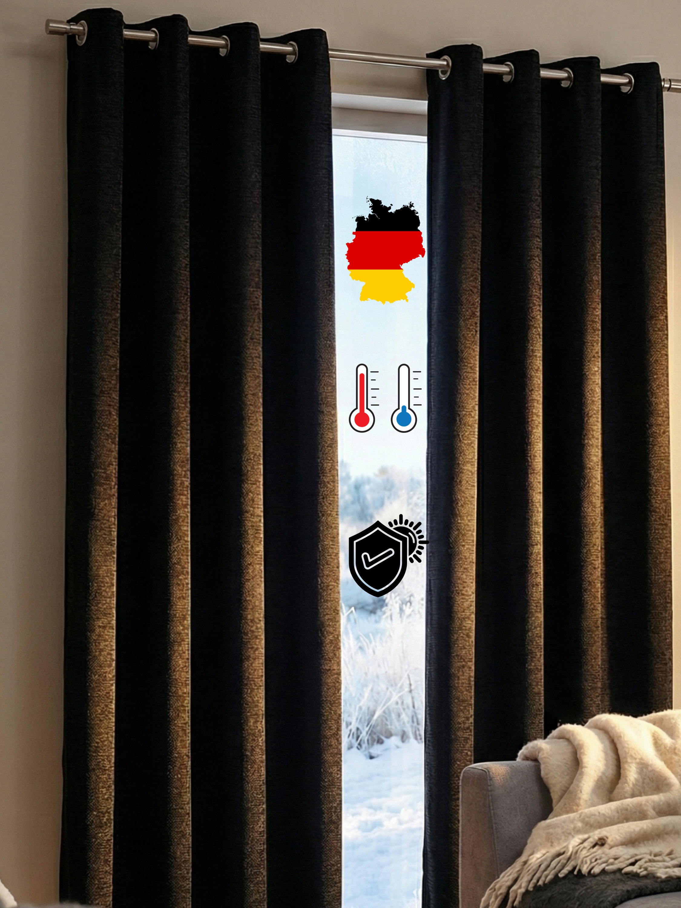 Wirth Vorhang »Trondheim B« Ösen 1 Stk. tlg.