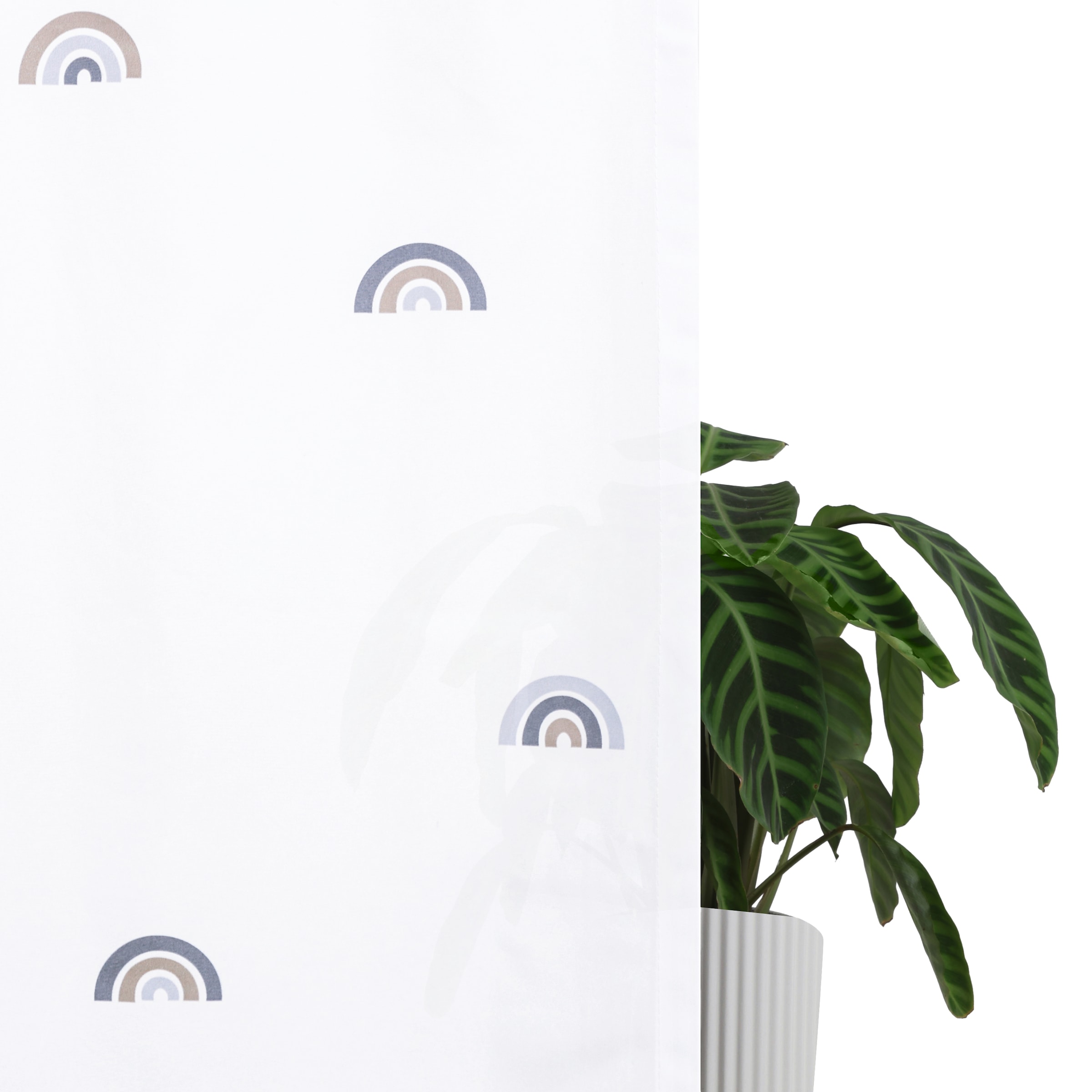 OTTO home Gardine »Elyna« Ösen 1 Stk. tlg. Pflegeleicht, Zartes Regenbogen- Design,