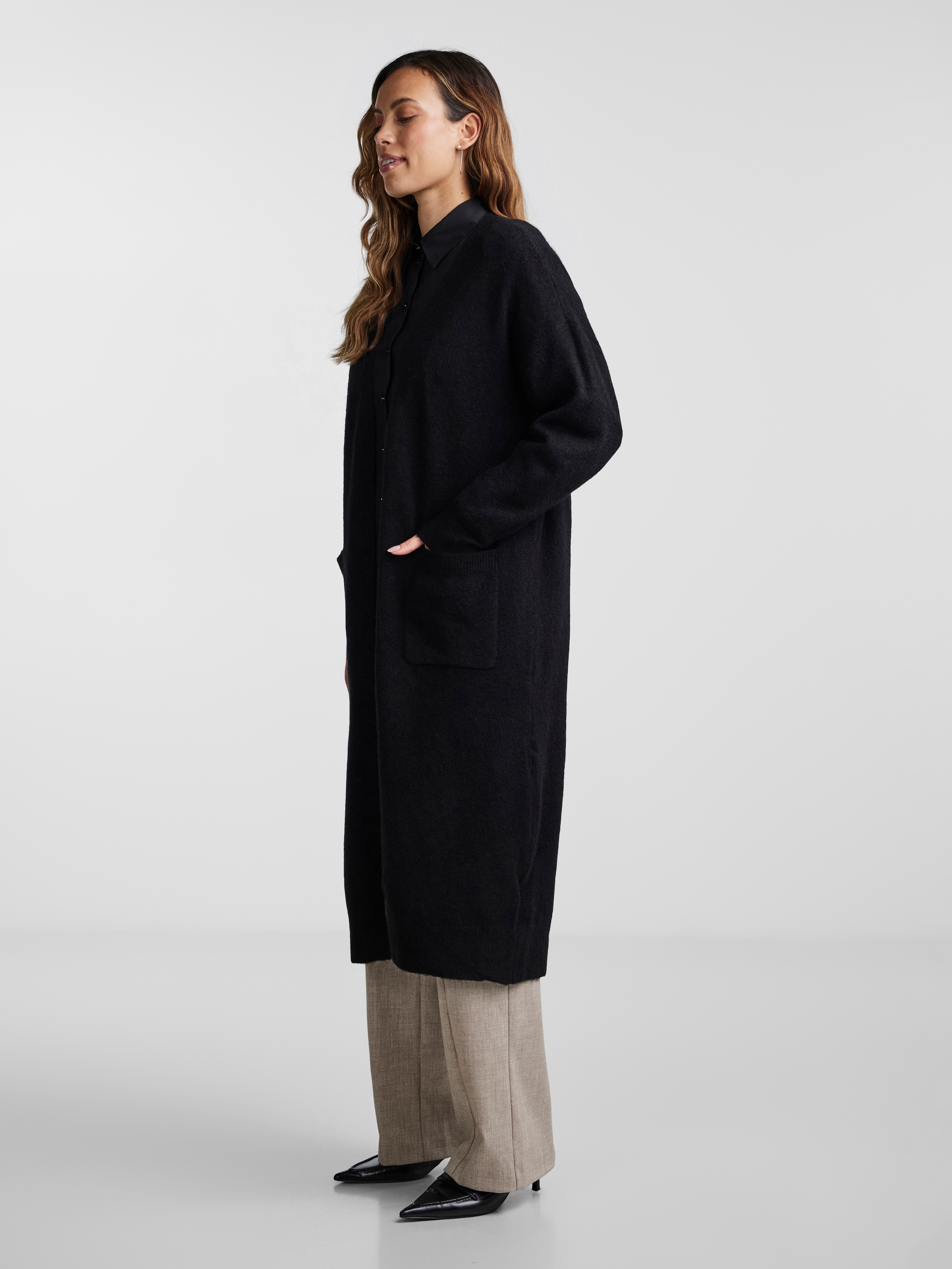 Y.A.S Longstrickjacke »YASBALIS LS LONG KNIT CARDIGAN S. NOOS«
