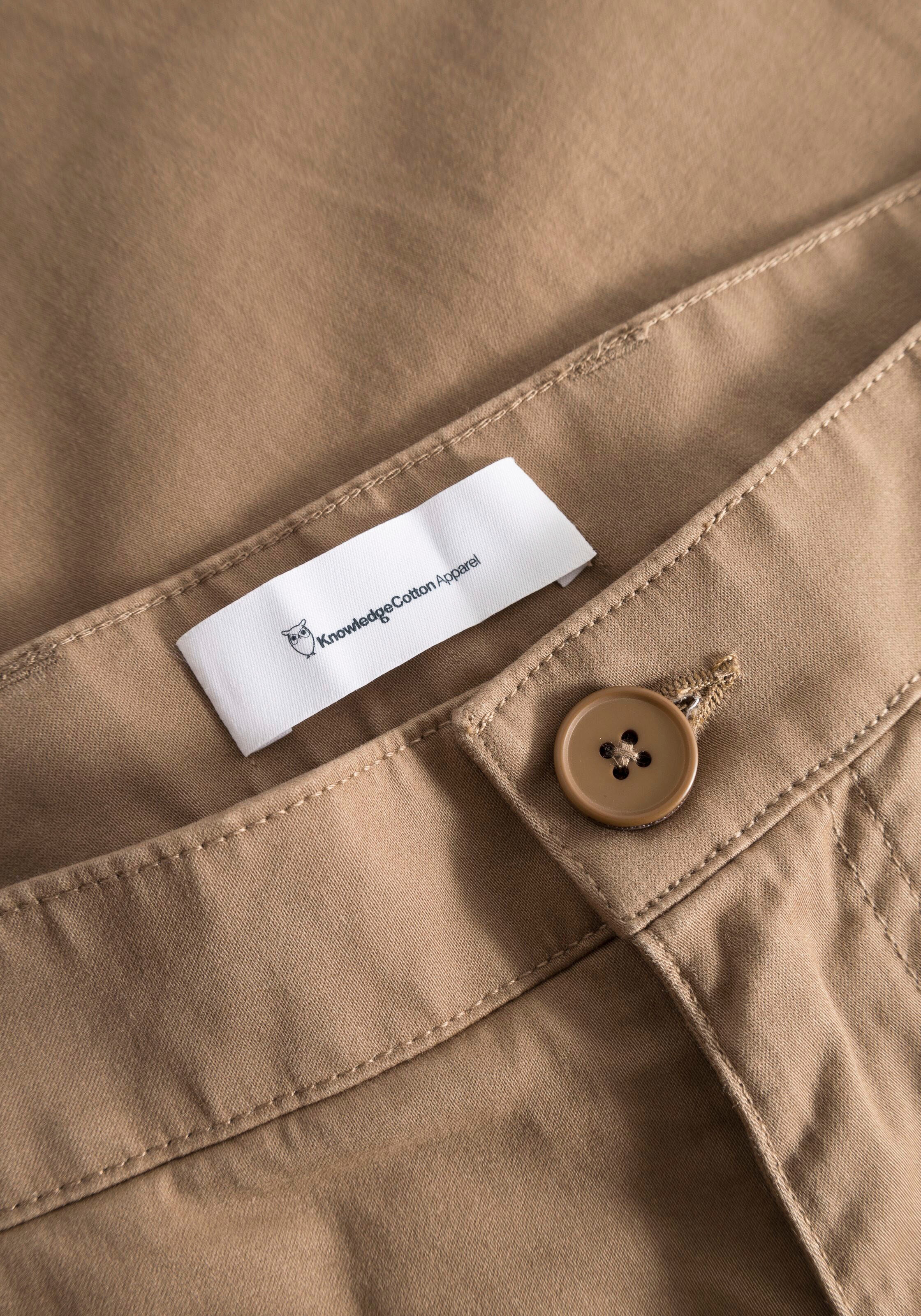 KnowledgeCotton Apparel Chinohose »LUCA slim«, mit Label-Stichting hinten