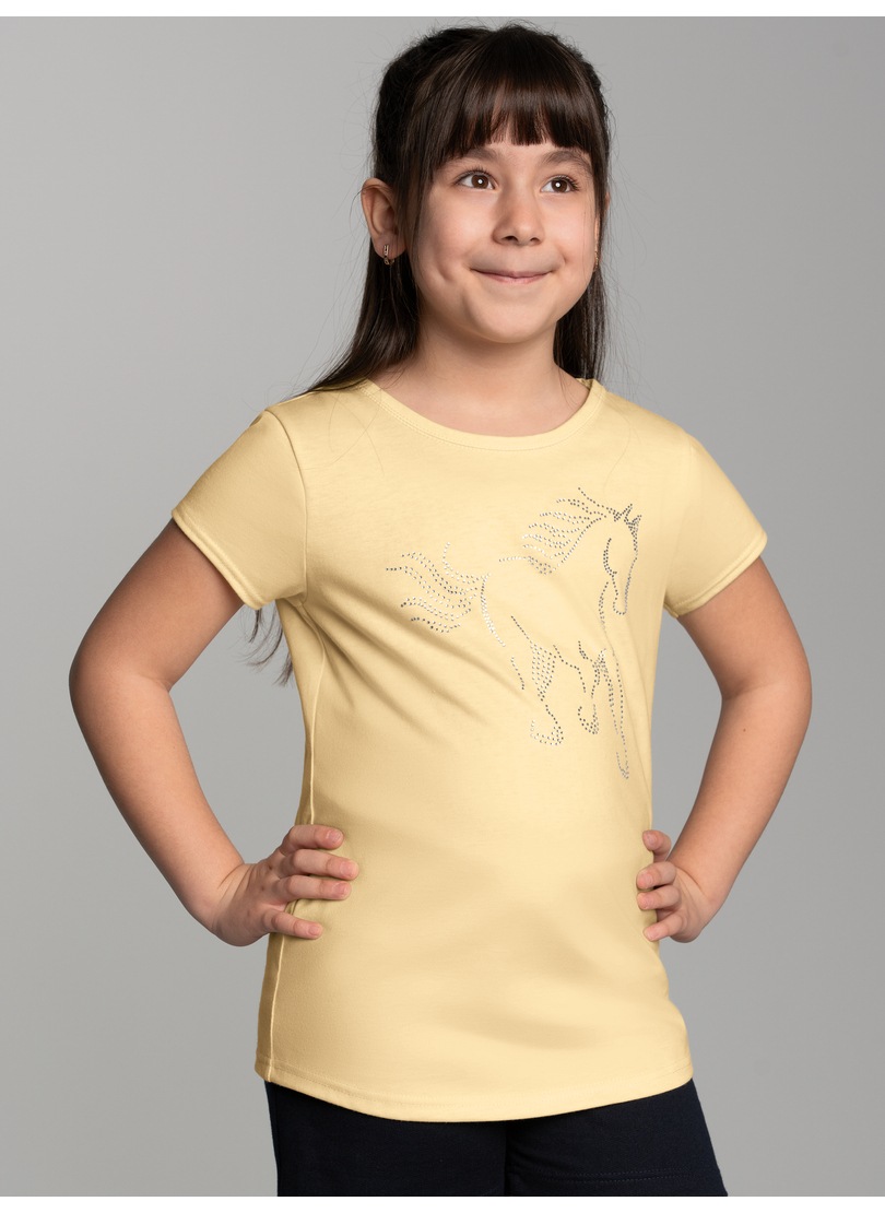 Trigema T-Shirt »TRIGEMA T-Shirt mit glitzerndem Pferde-Printmotiv«, (1 tlg.)