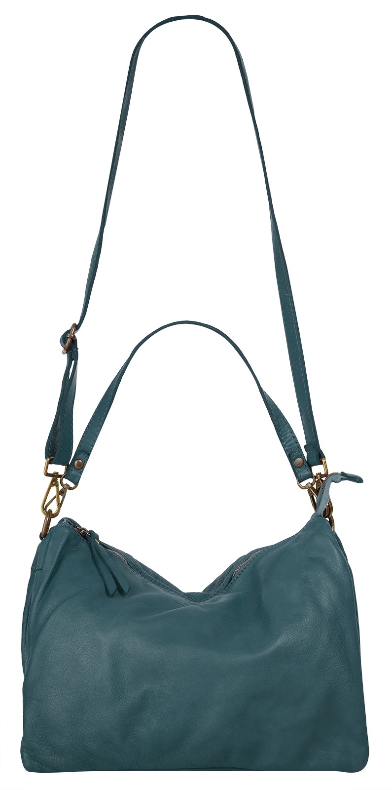 Samantha Look Umhängetasche echt Leder, Made in Italy