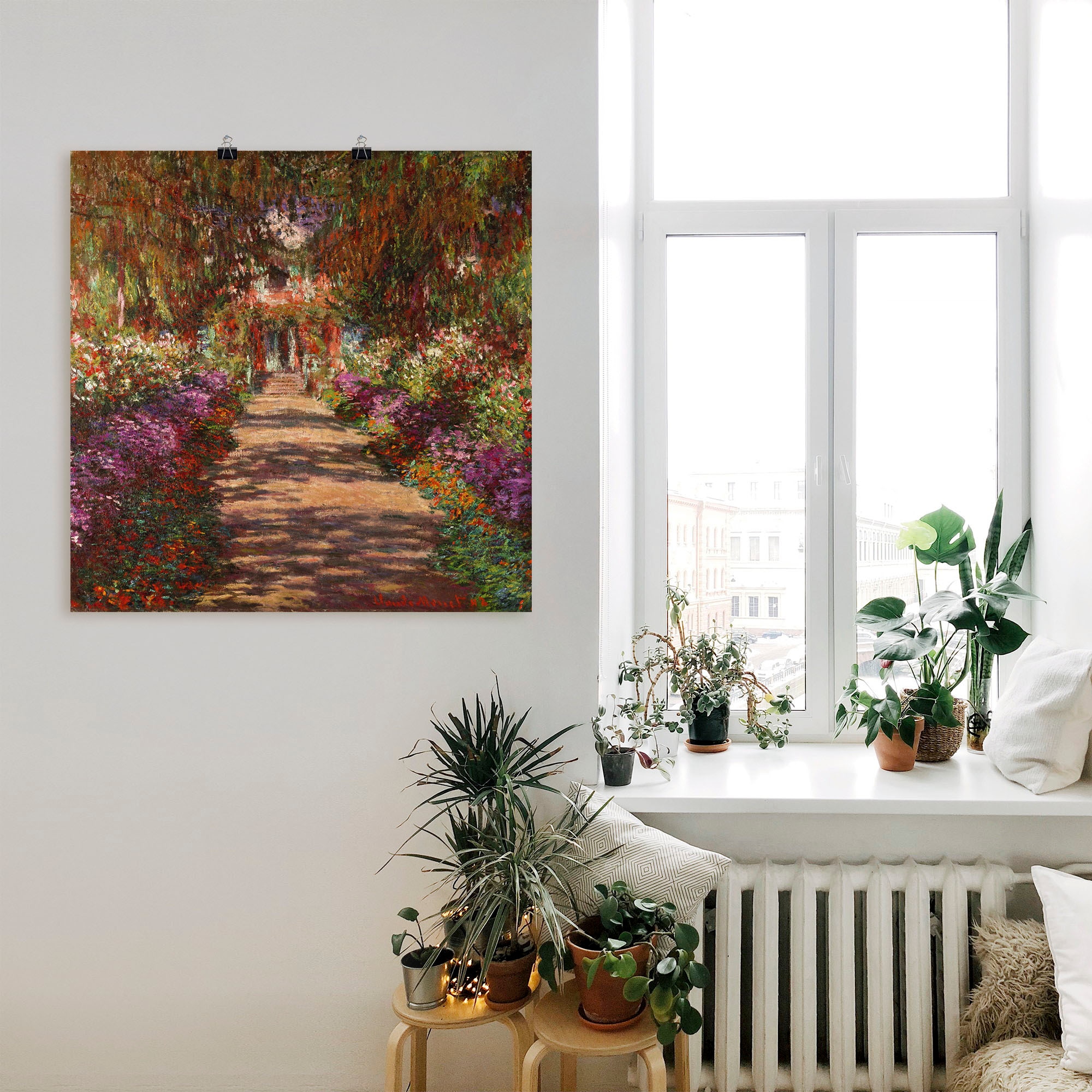 Artland Wandbild »Weg in Monets Garten in Giverny. 1902«, Garten, (1 St.), als Alubild, Outdoorbild, Leinwandbild, Poster, Wandaufkleber