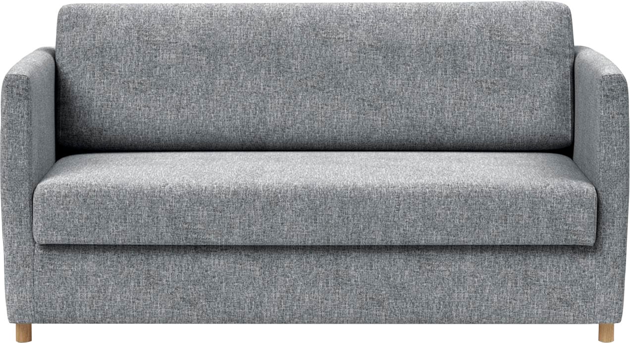 INNOVATION LIVING ™ 3-Sitzer »Olan Schlafsofa, innovativ und modern, kompakte Stellfläche«, leichtgängiger Ausklappmechanismus; schmale Armlehnen, Eichenfüße