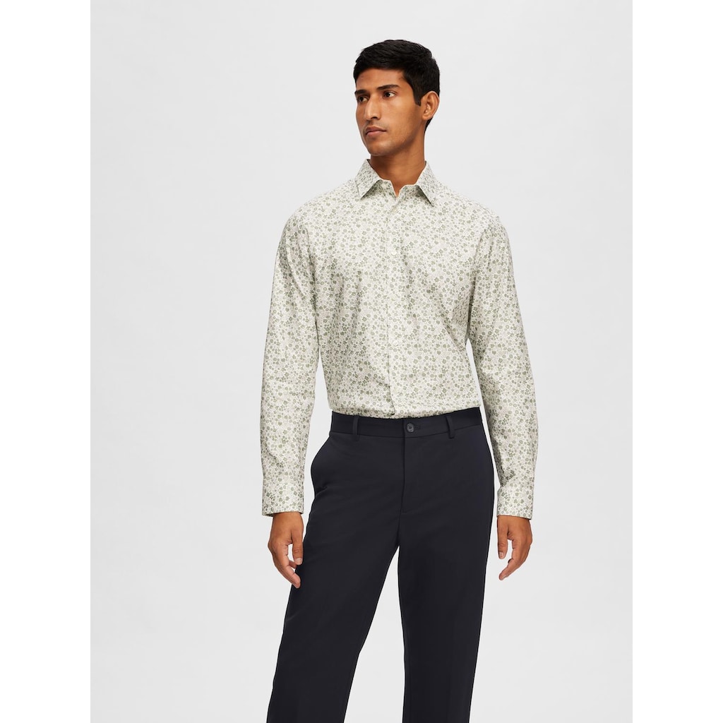 SELECTED HOMME Langarmhemd »SLHSLIMSOHO-ETHAN AOP SHIRT LS NOOS«