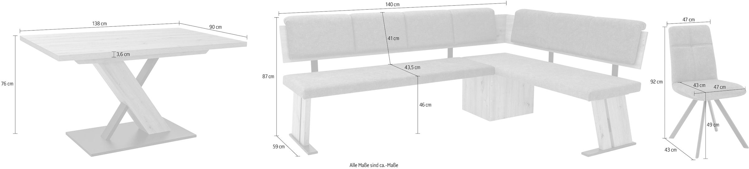 massivline&more Eckbankgruppe »SK Kota« 4 tlg.