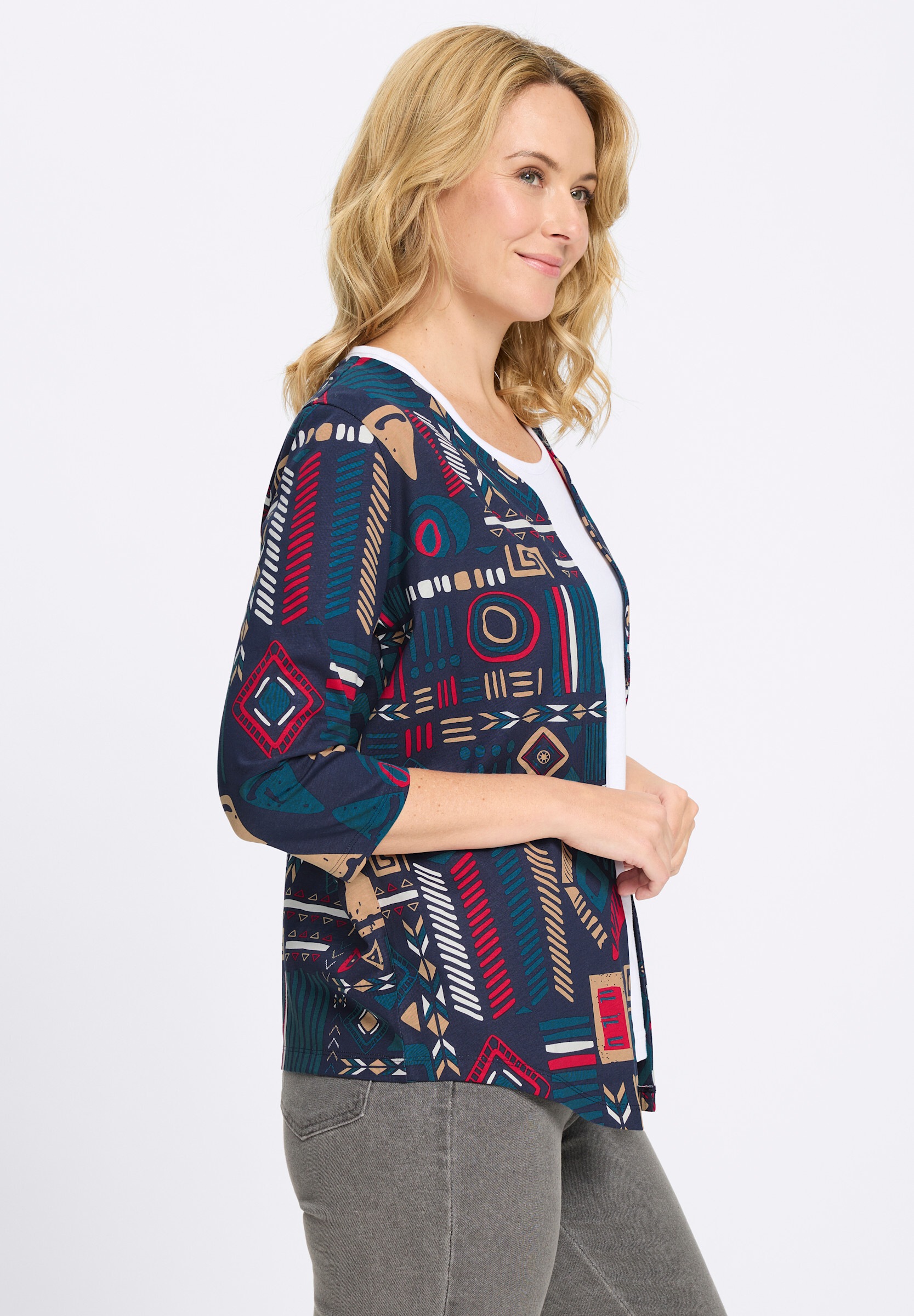 Sieh an! Shirtjacke »Shirtjacke Shirtjacke mit zipfeligem Saum«