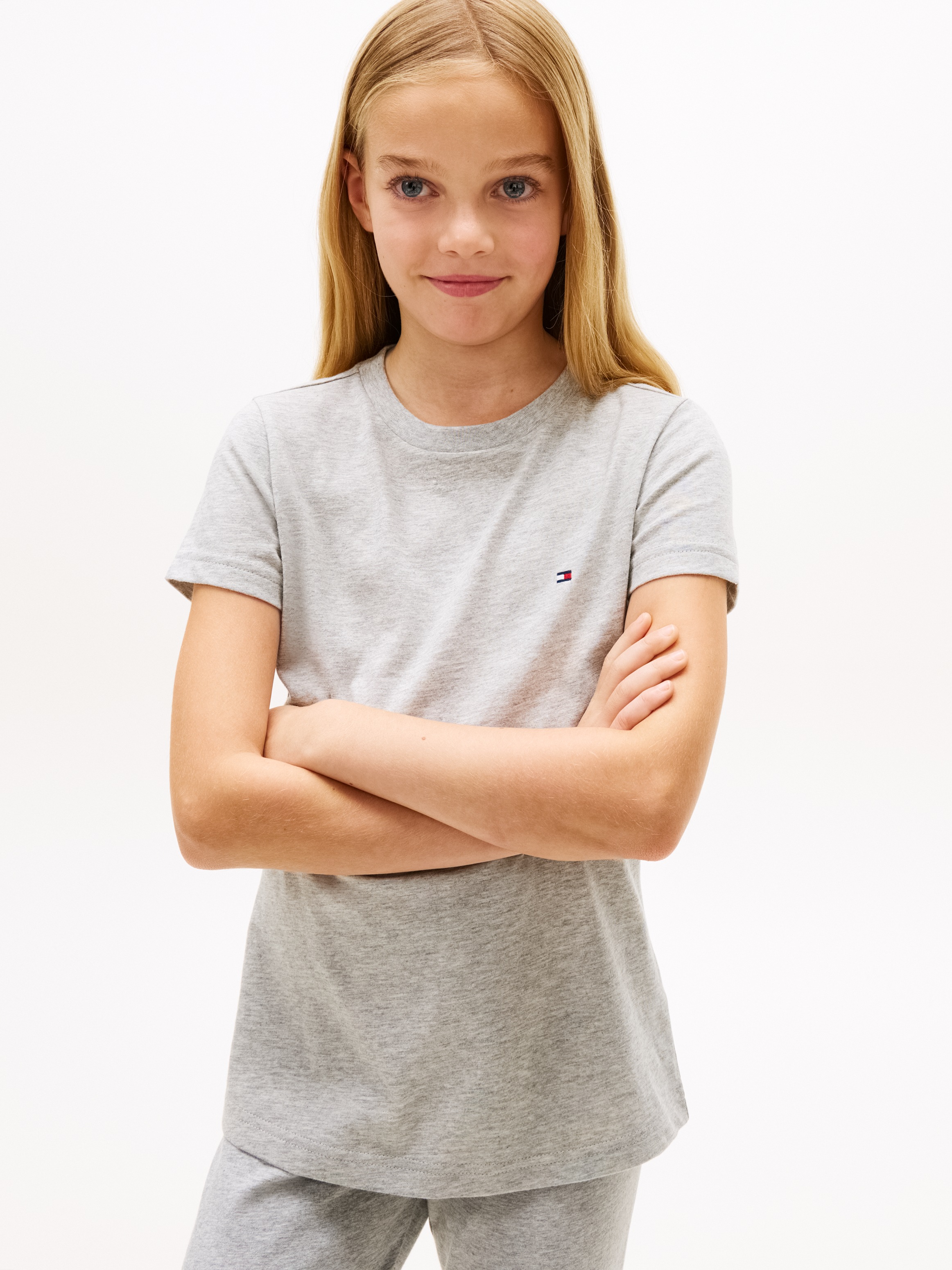 Tommy Hilfiger Underwear T-Shirt »2P CN TEE mit Stickerei und Rundhals im 2er-Pack« Packung, 2er-Pack, 2 unifarben, casual, regular fit, Baumwolle, Rundhals