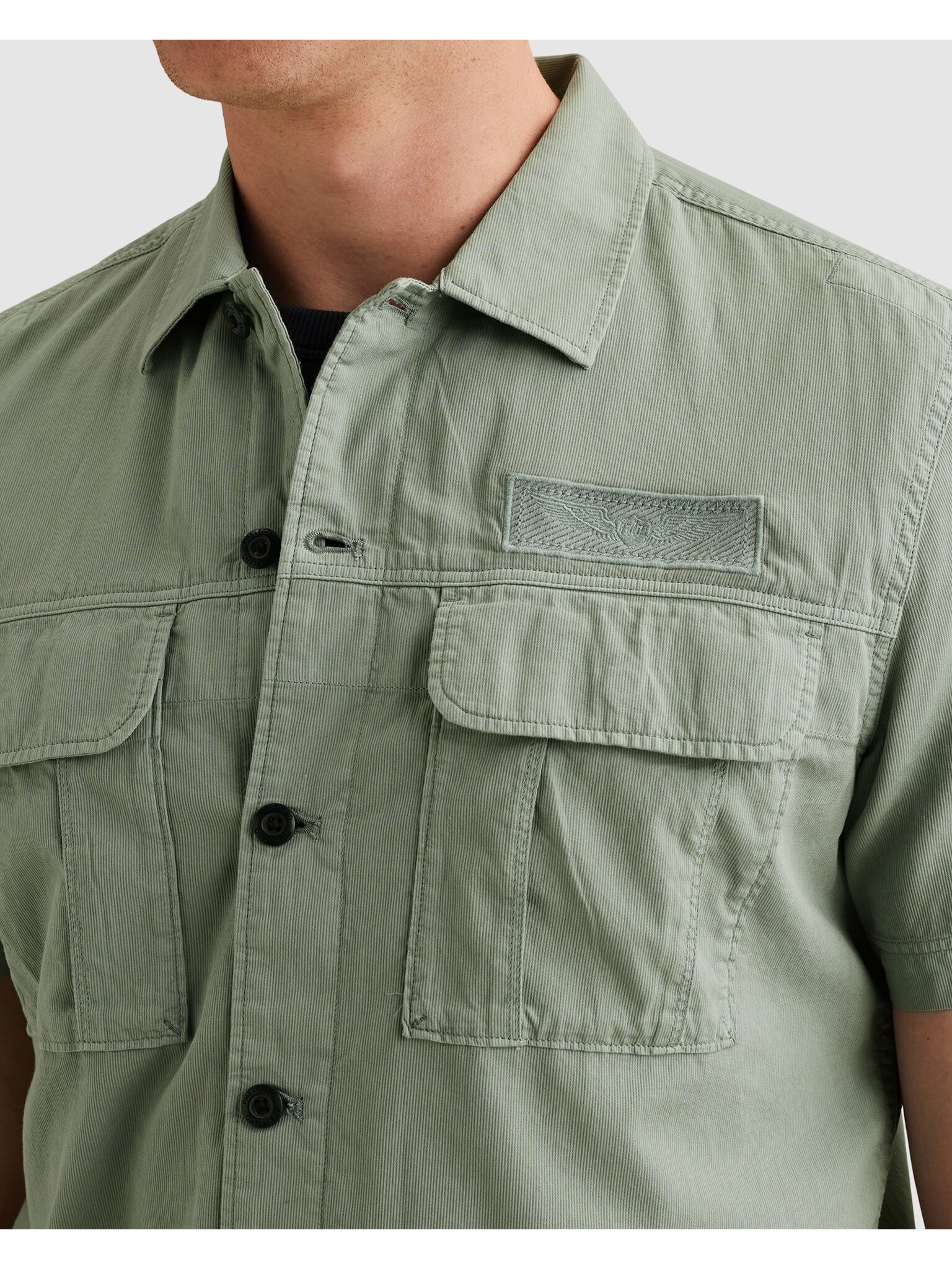 PME LEGEND Kurzarmhemd »Short Sleeve Shirt Ctn Bedford garment dye« Garment dye- Färbung