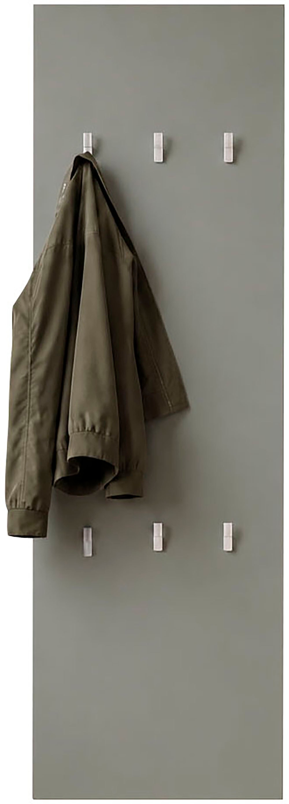 borchardt Möbel Garderobenpaneel »Vaasa, 123x45cm mit Metallhaken« Garderobe hängend, 6 Haken, Wandgarderobe