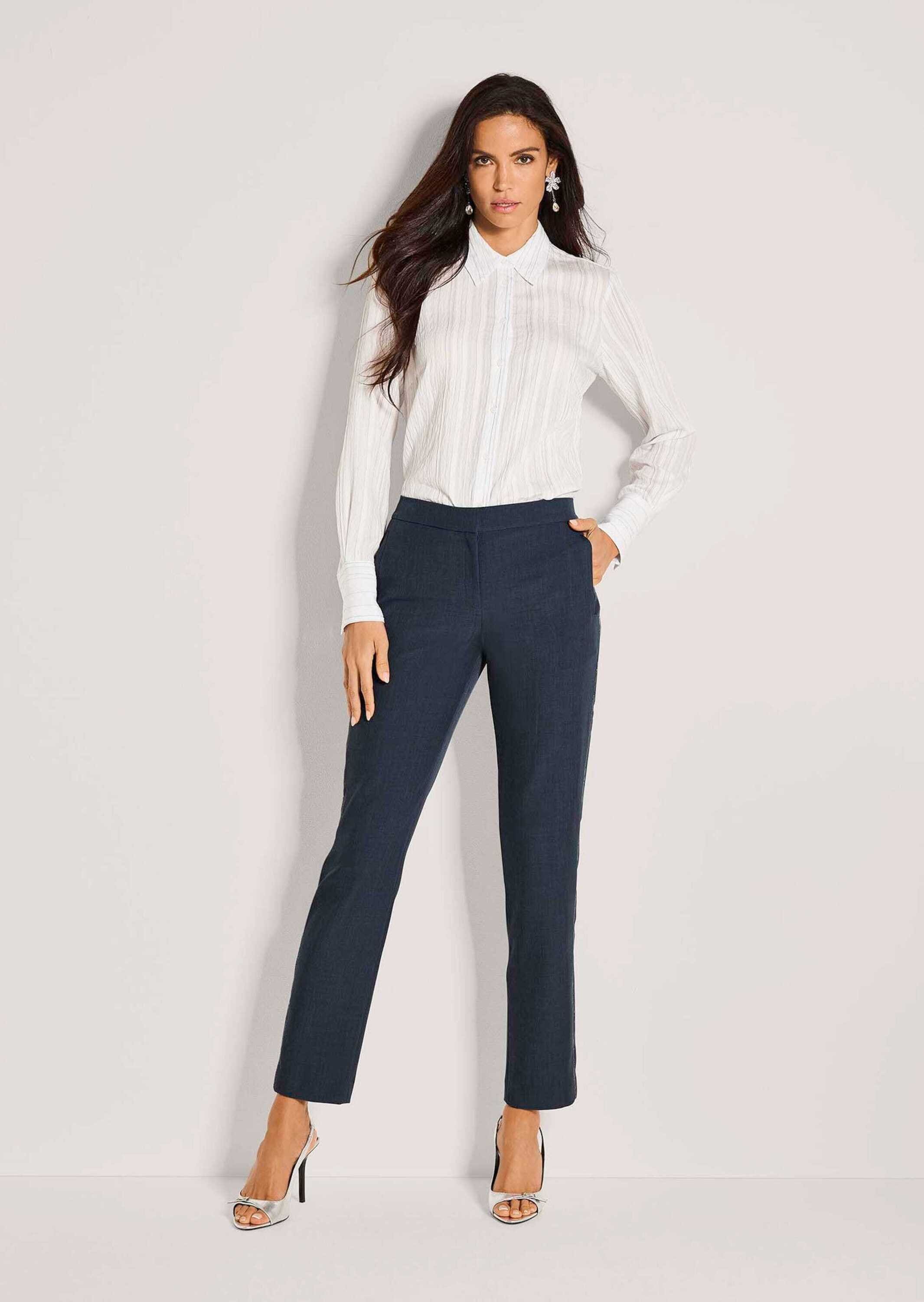 MADELEINE Stoffhose »Bügelfaltenhose Jerseyhose mit Kettendekoration«