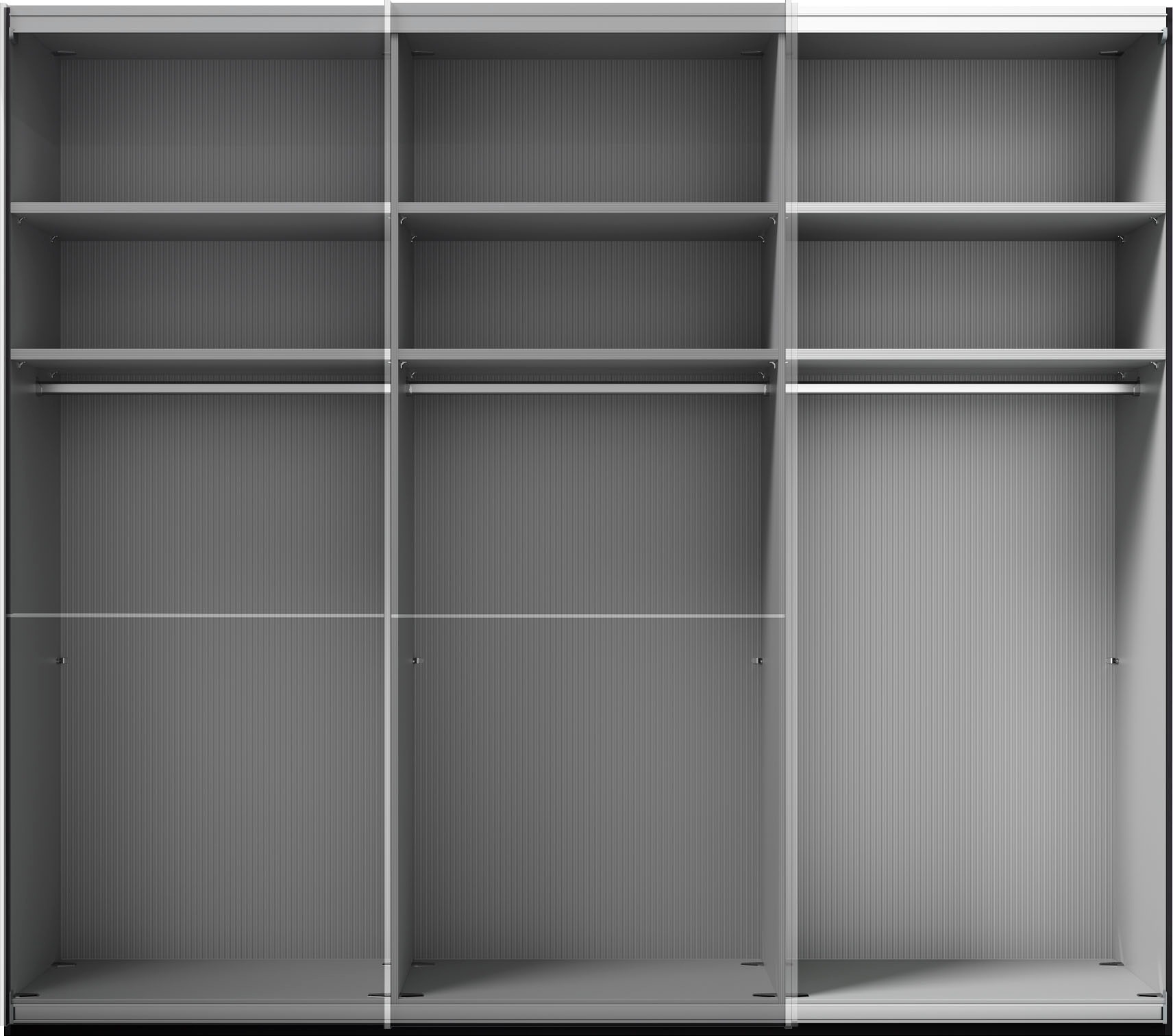 Musterring Schwebetürenschrank »Imola W«, inkl. Einlegeböden und Kleiderstangen, mit Glastüren und Aufleistungen