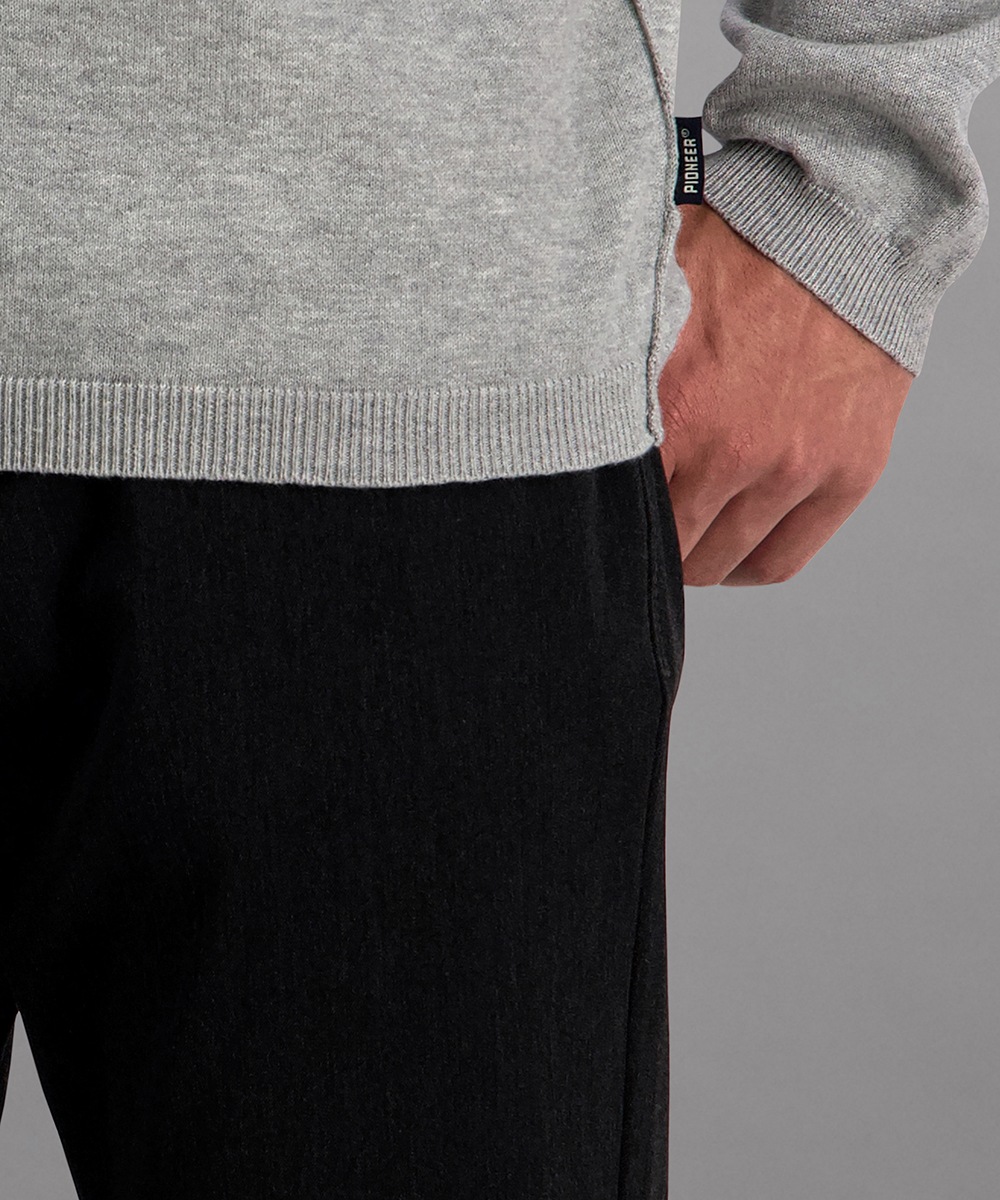 Pioneer Authentic Jeans Rundhalspullover mit Rollkante