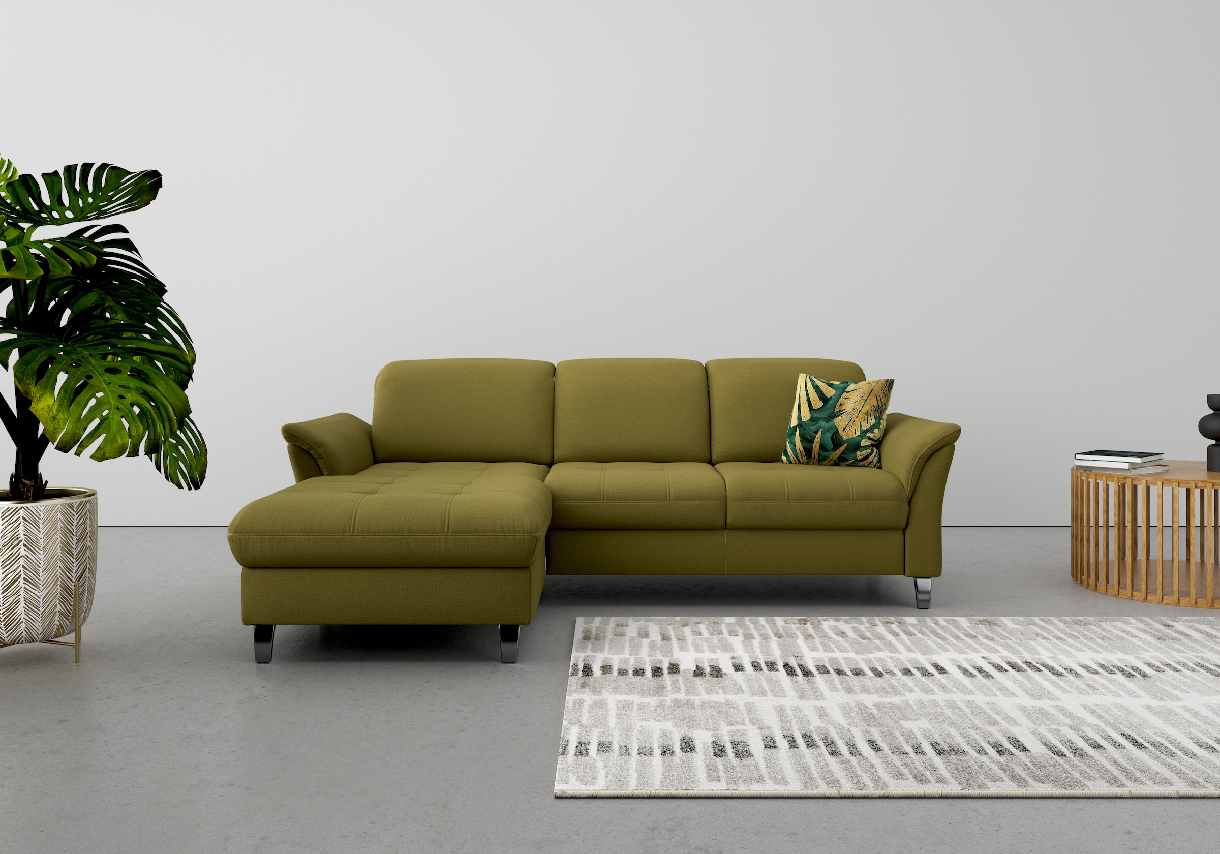sit&more Ecksofa »Maggiore L-Form«, wahlweise mit Kopfteilverstellung, Bettfunktion und Bettkasten