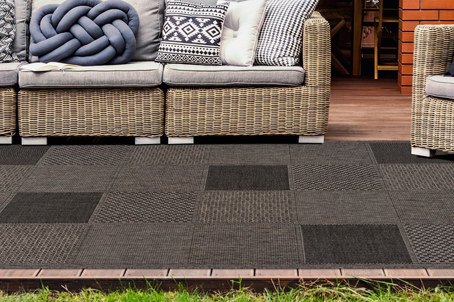 my home Teppich »Kaspar«, rechteckig, 5 mm Höhe, Innen-und Outdoor geeignet, Wohnzimmer