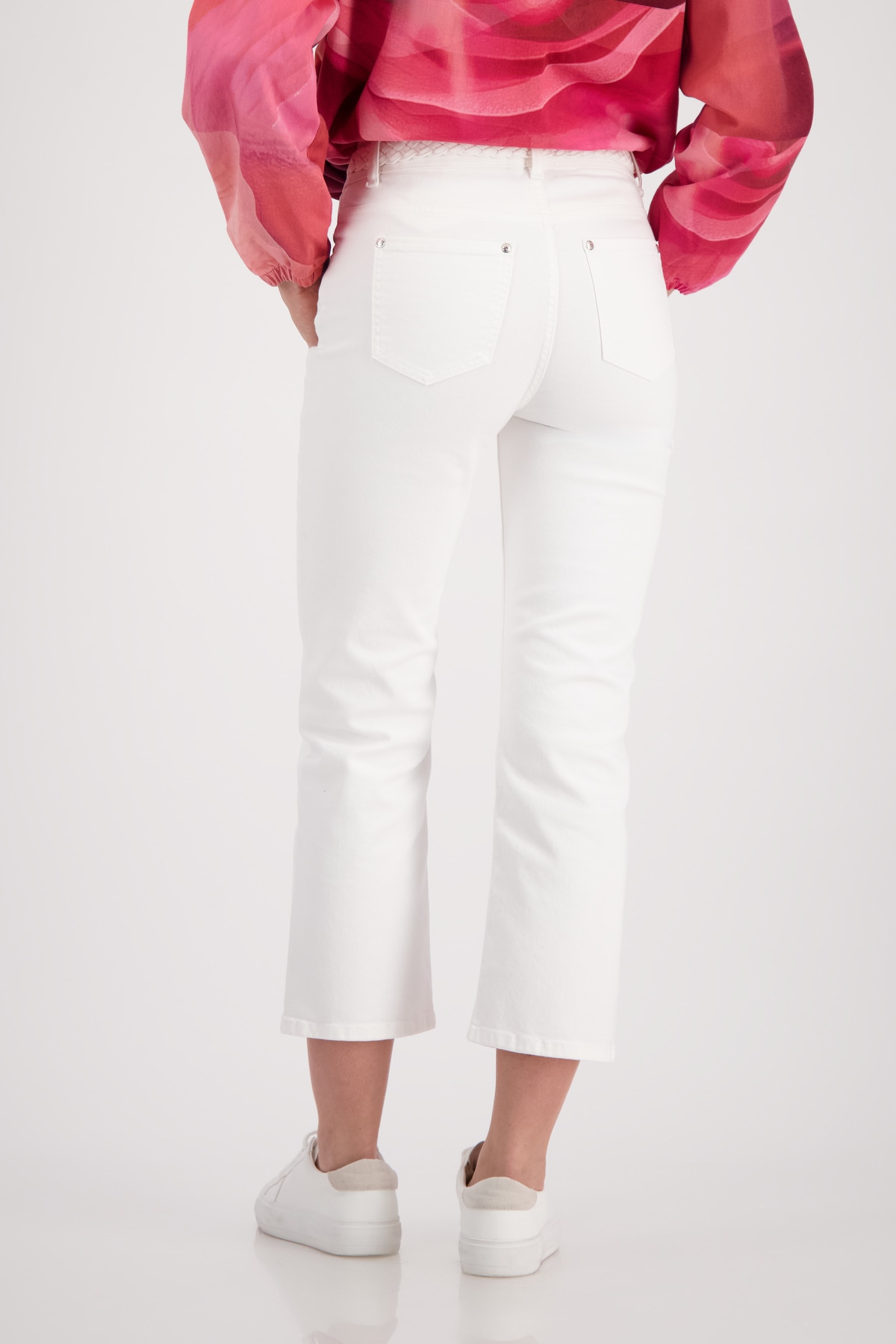 Monari 7/8-Jeans »Hose Jeans Bunddetail 66c« Reglar fit mit geflochtenem Bunddetail