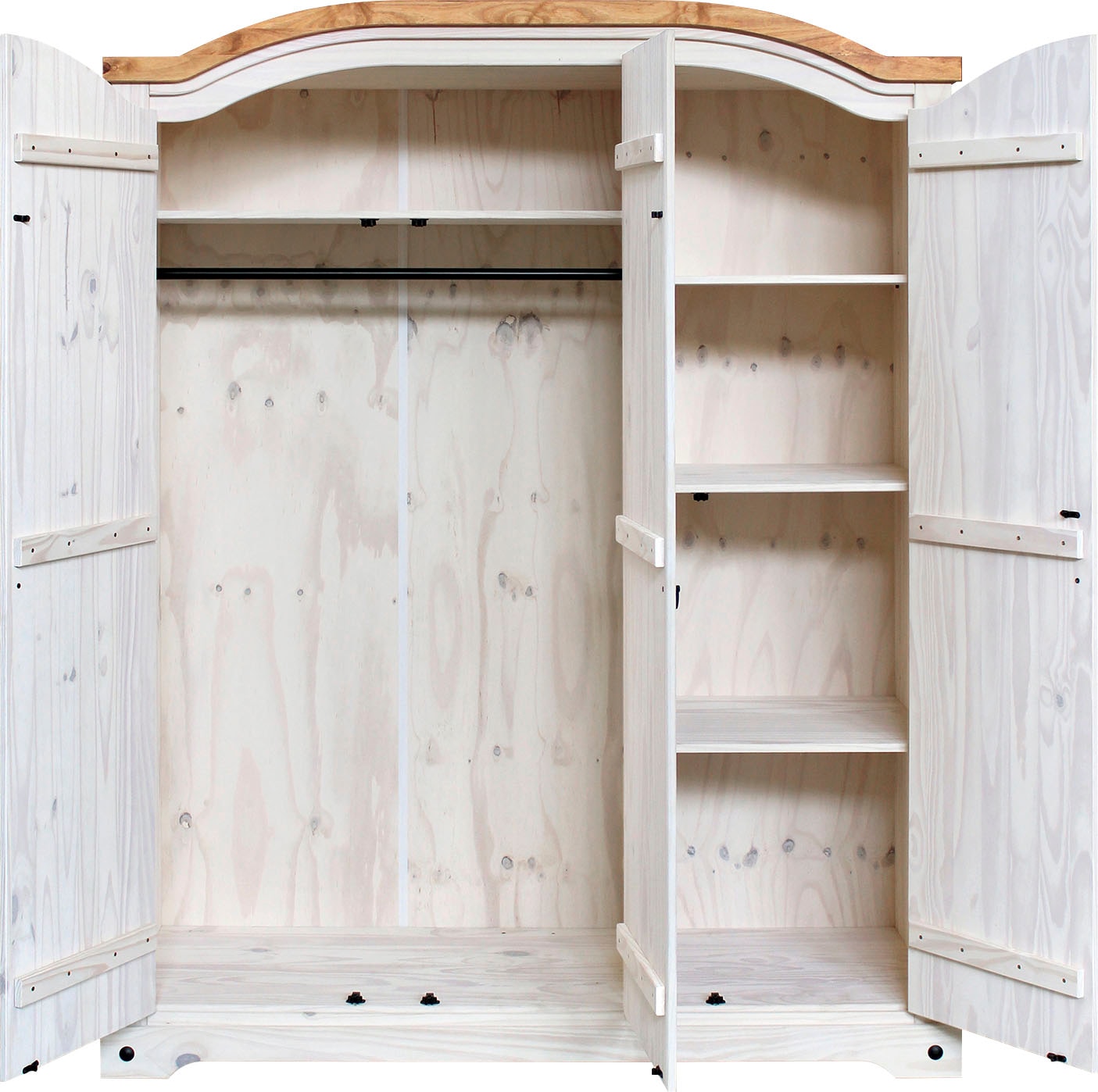 Home affaire Kleiderschrank, Ziergriffe und Scharniere aus Metall